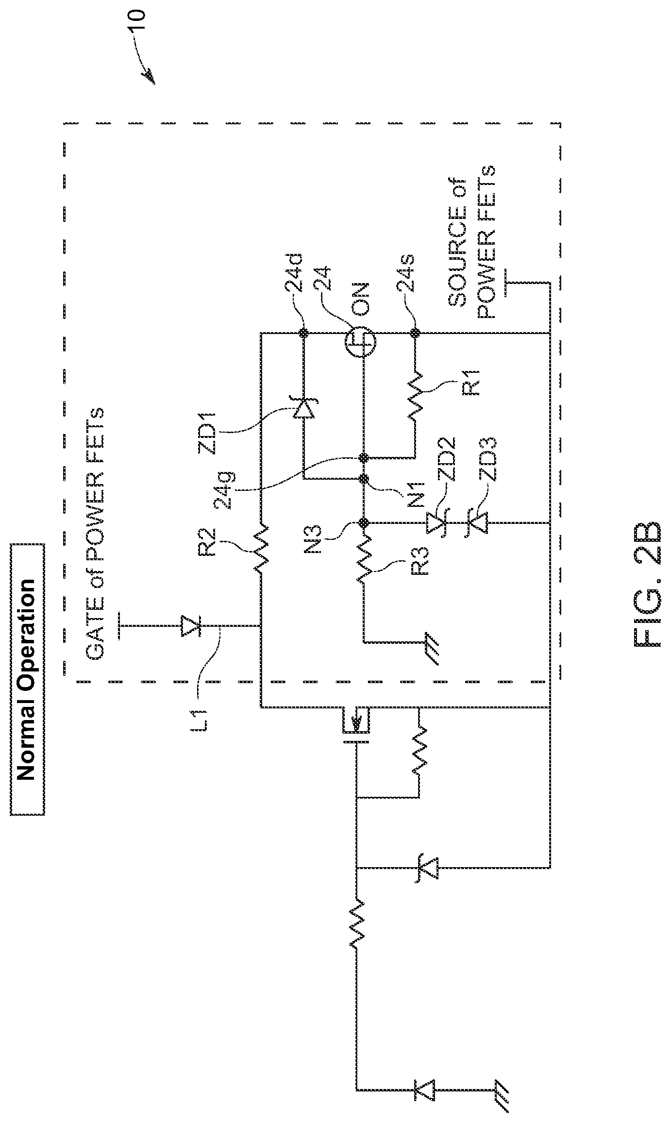 Patent US12316093 Figure 3 – Power supply system having a circuit for detecting a ground fault