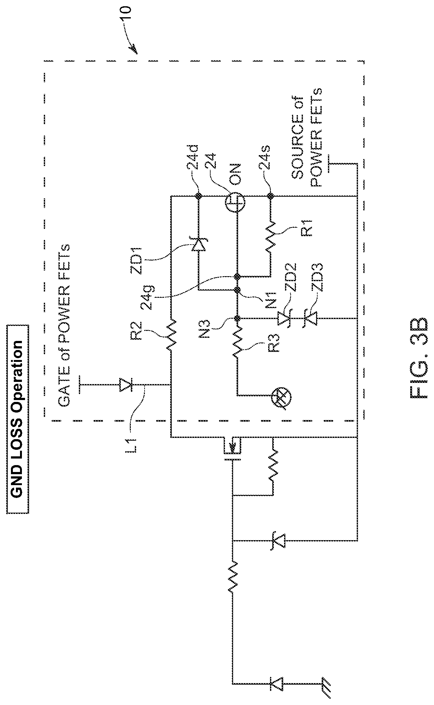 Patent US12316093 Figure 5 – Power supply system having a circuit for detecting a ground fault