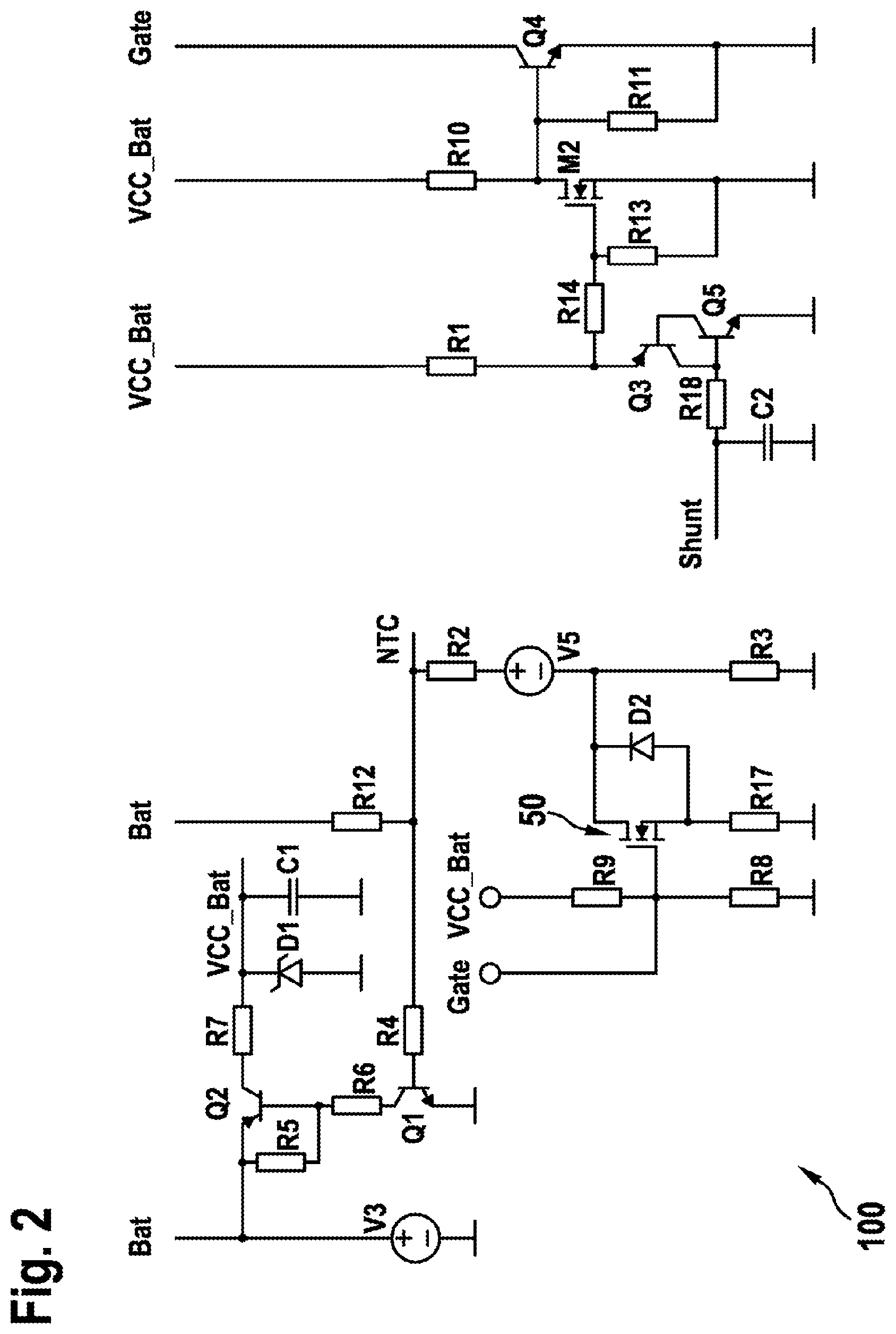 Patent US12316094 Figure 2 – Protective device for an electronic component connected to an interface