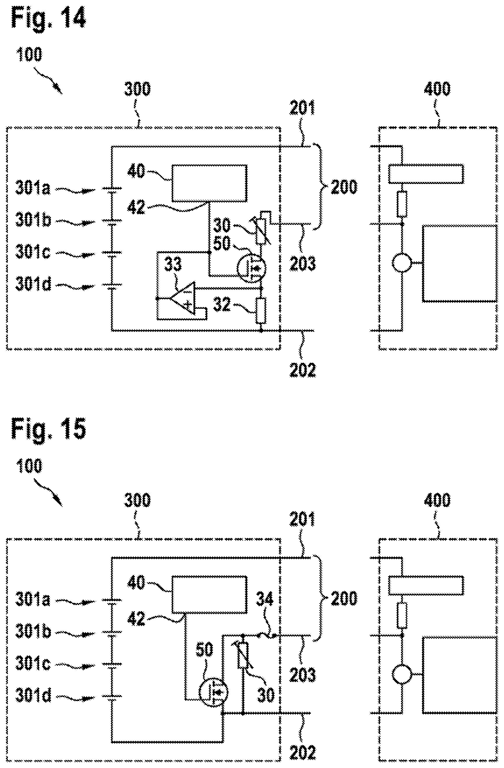 Patent US12316094 Figure 8 – Protective device for an electronic component connected to an interface