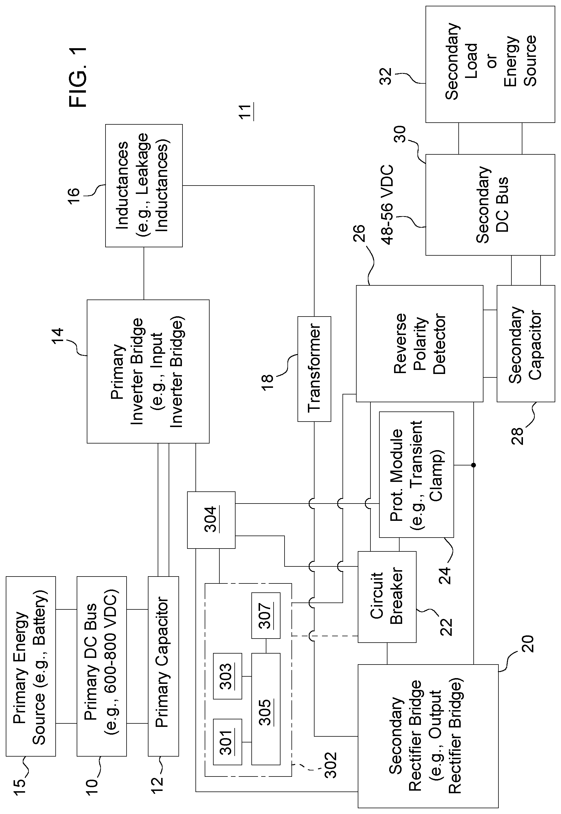 Patent US12316097 — Polarity protection for a converter — Figure 1
