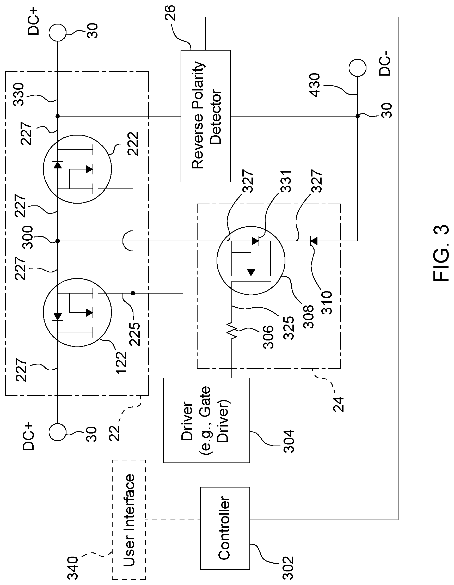 Patent US12316097 Figure 3 – Polarity protection for a converter