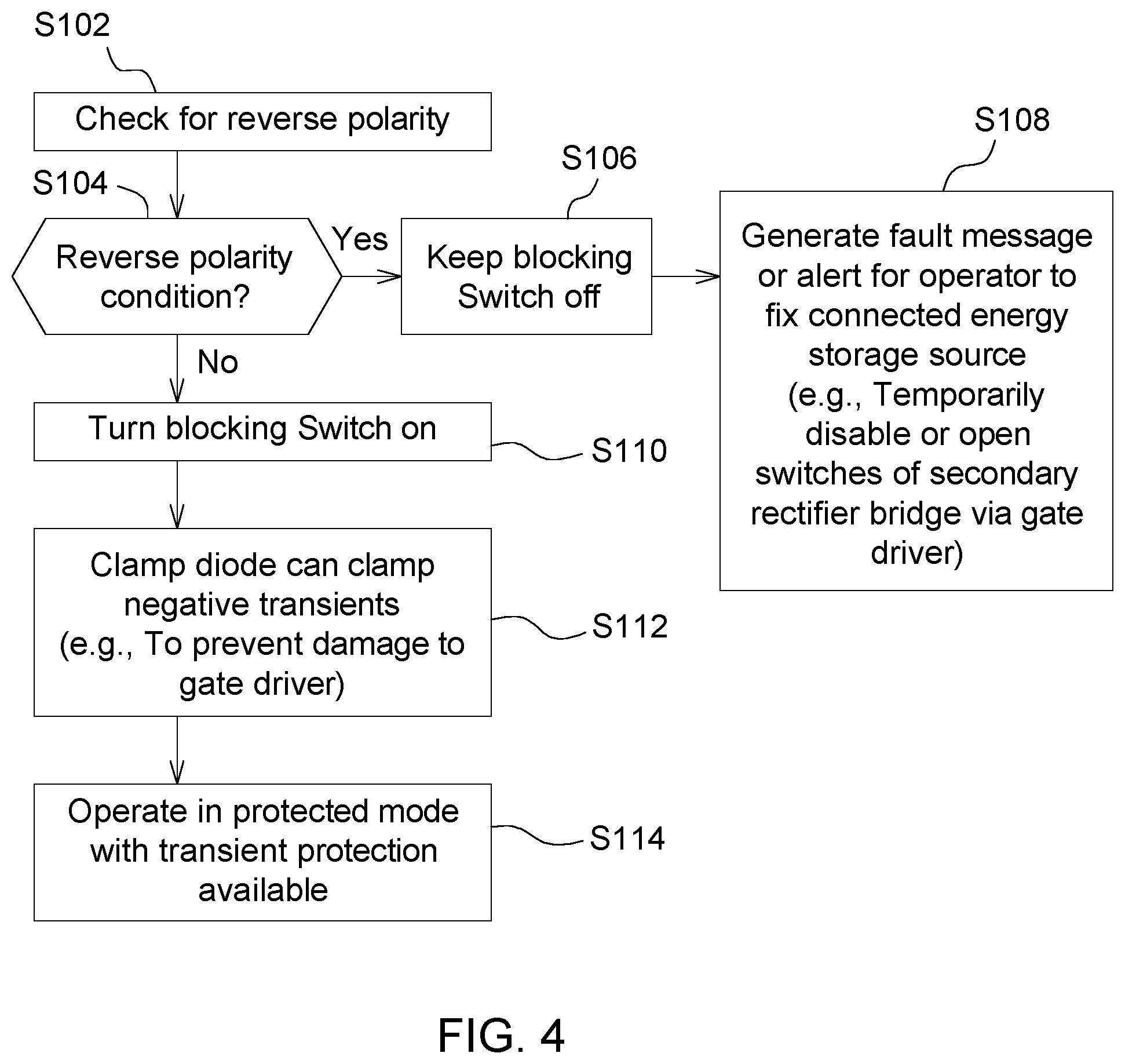 Patent US12316097 Figure 4 – Polarity protection for a converter