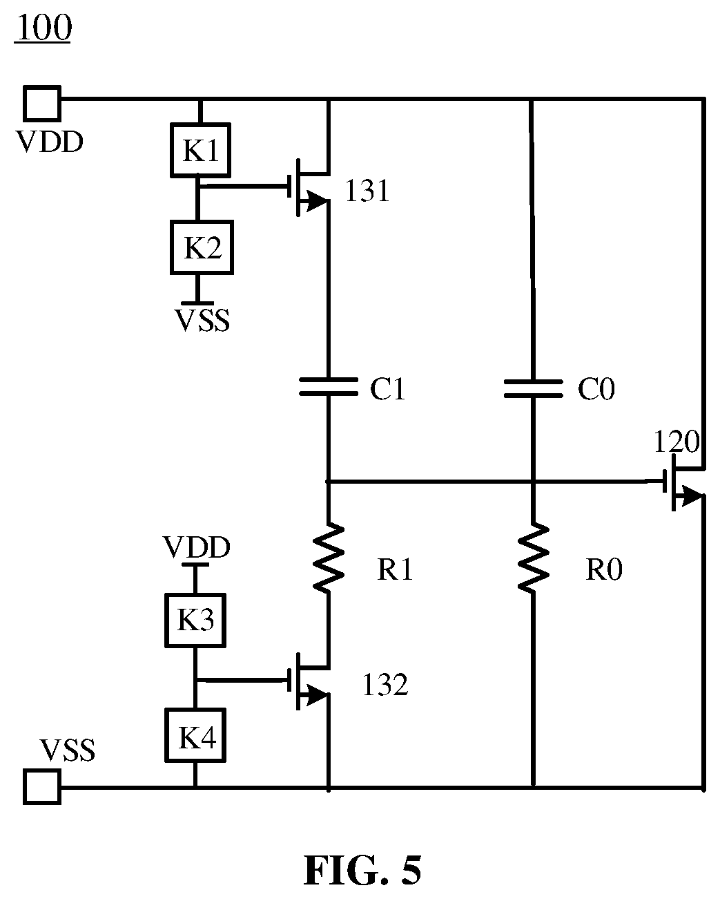 Patent US12316106 Figure 5 – Electrostatic protection circuit for controlling a secondary monitoring unit by a control circuit