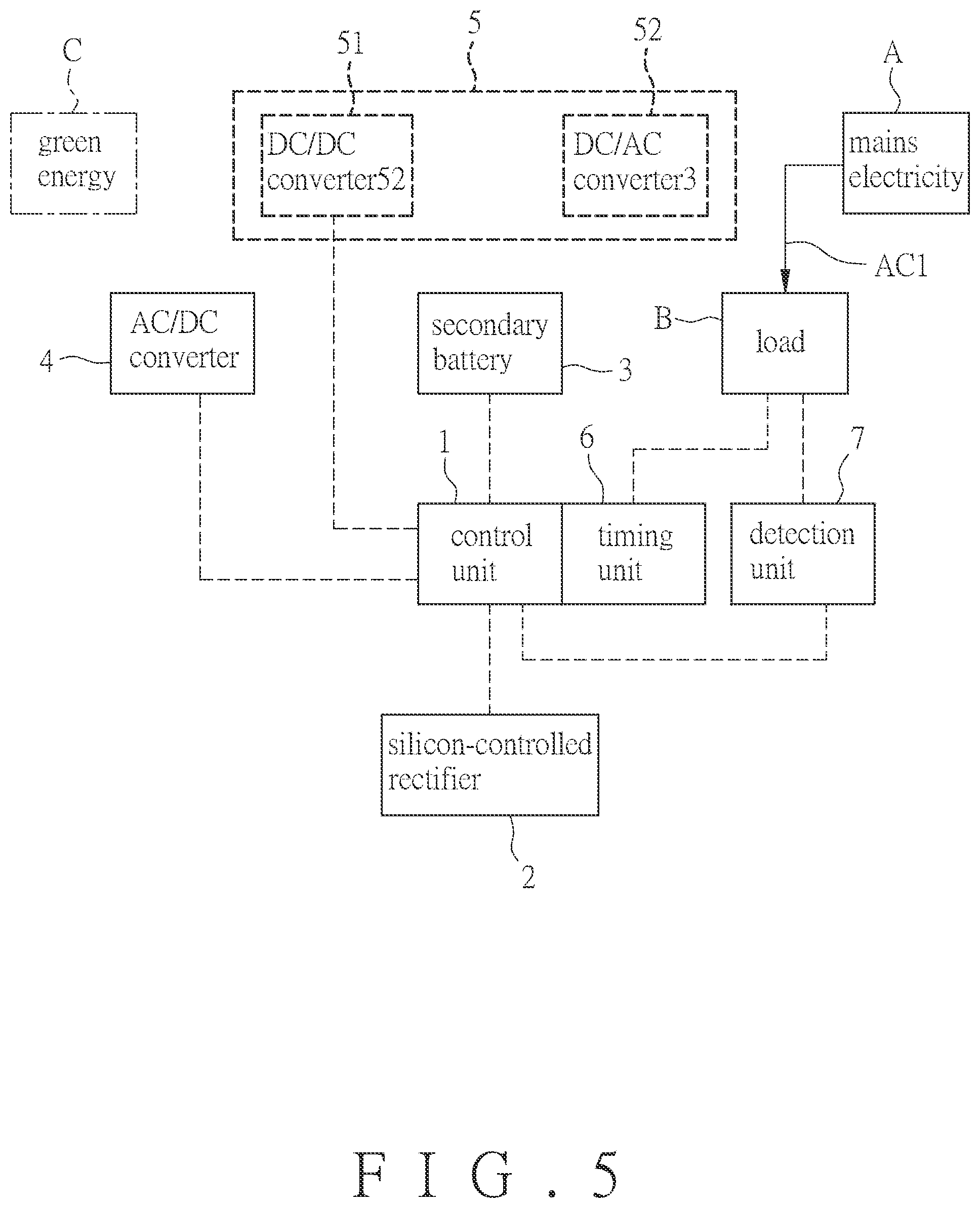 Patent US12316108 Figure 5 – Hybrid power supply system and method of extending power supply time of secondary battery thereof
