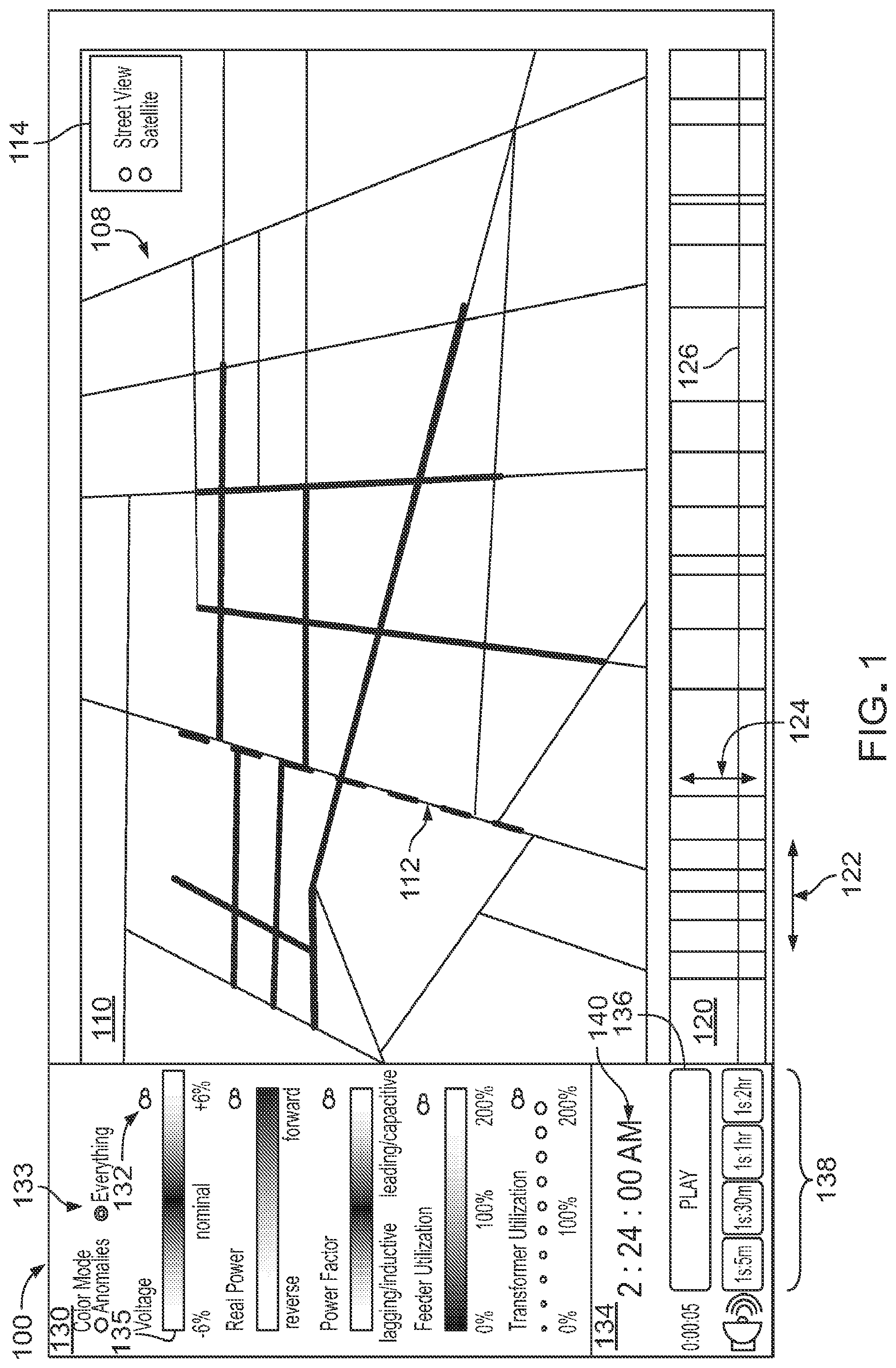 Patent US12316109 — Electrical power grid visualization — Figure 1