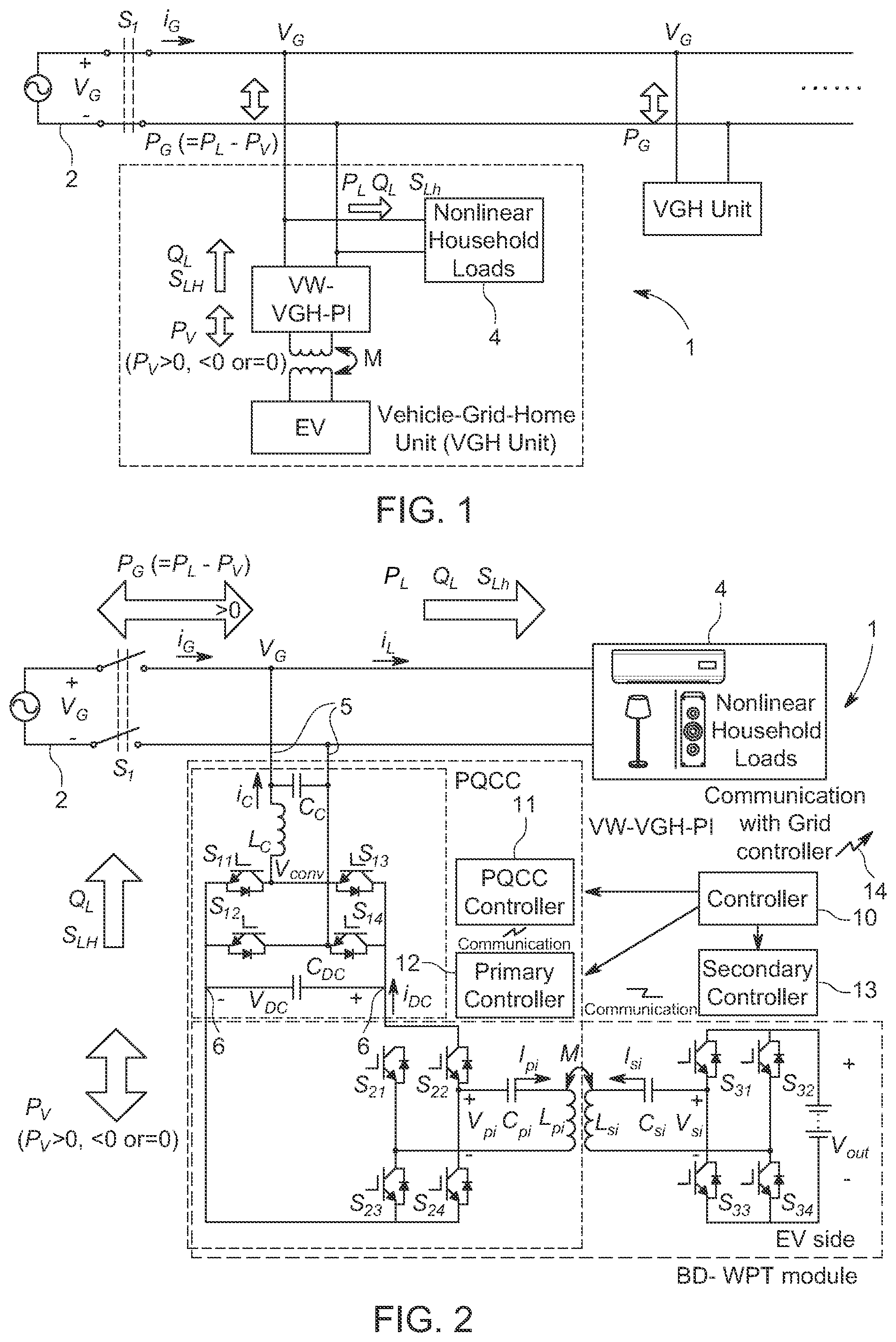 Patent US12316121 Figure 1 – Vehicle-grid-home power interface