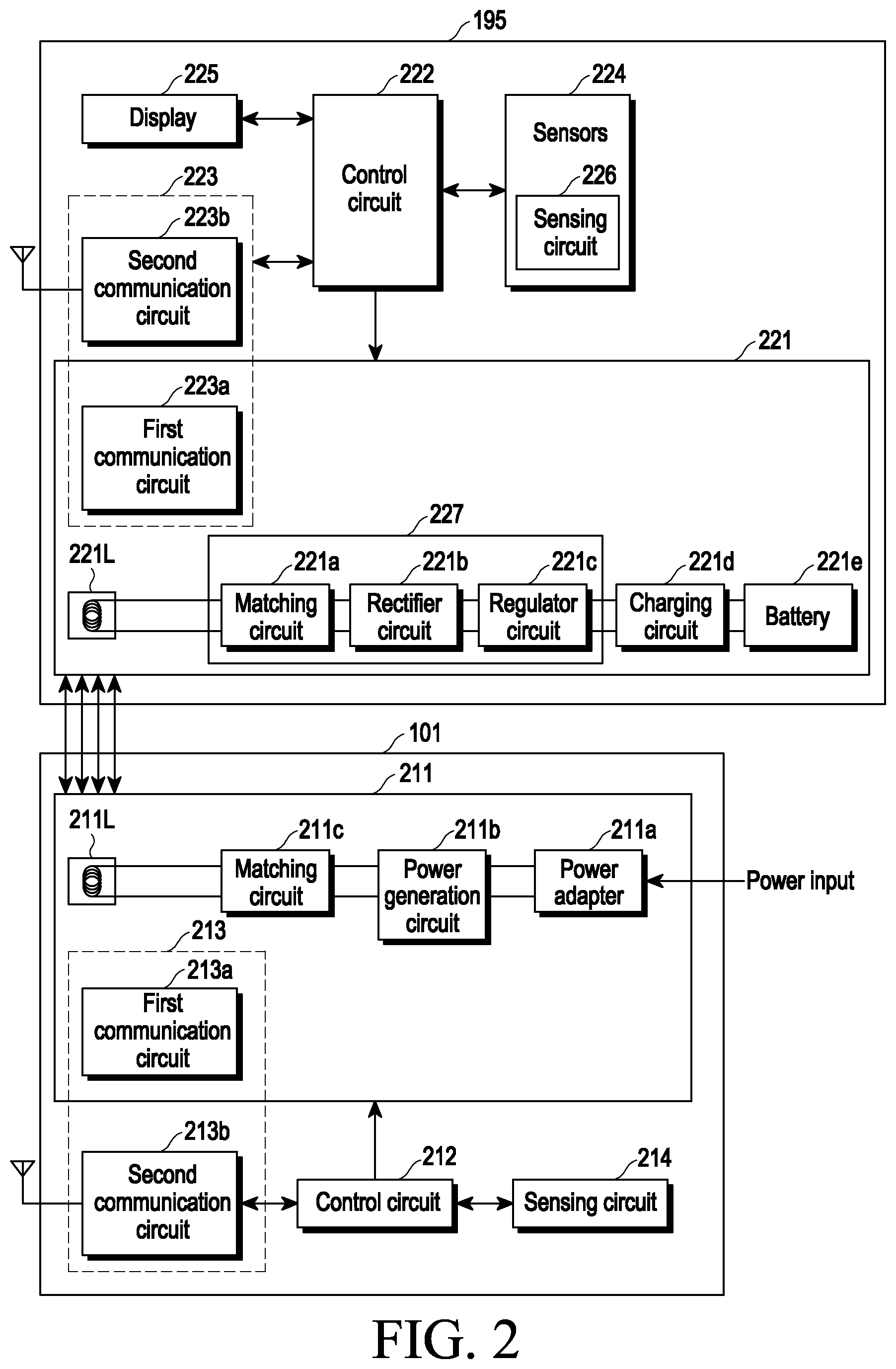 Patent US12316135 Figure 2 – Electronic device for wirelessly transmitting power including a plurality of coils, and method of operating the same