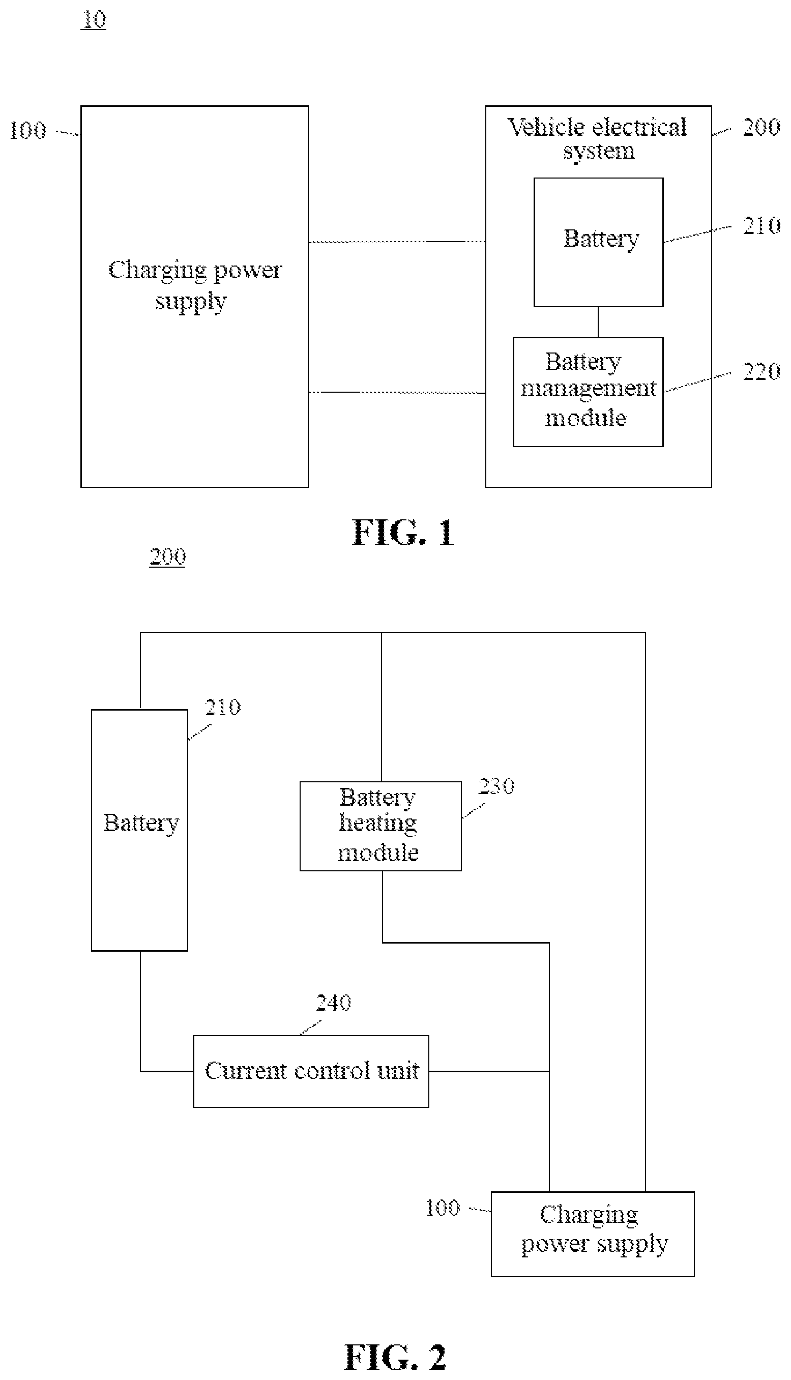 Patent US12316144 — Battery charging method and vehicle electrical system for controlling charging current based on temperature of battery — Figure 1