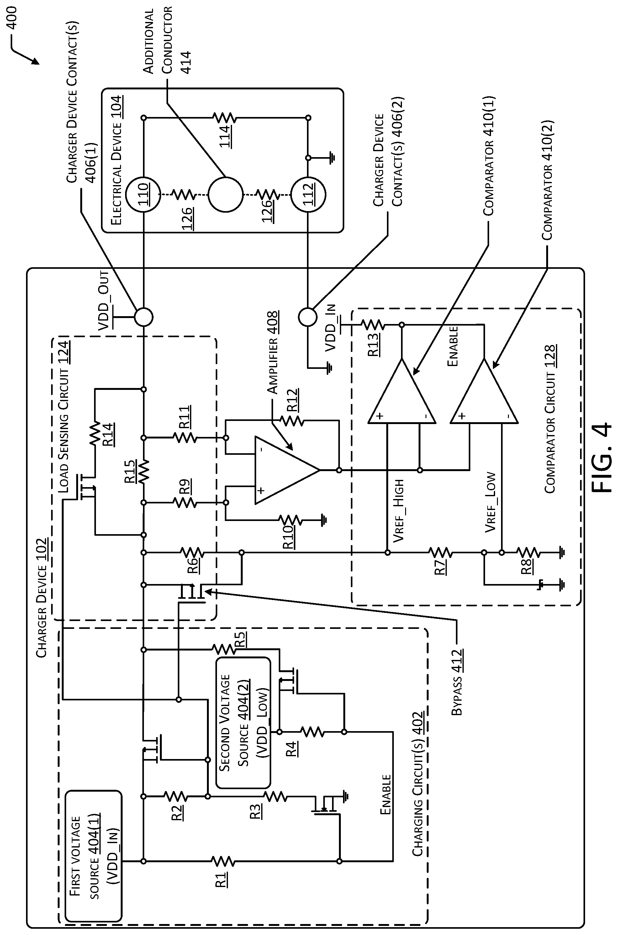 Patent US12316146 Figure 4 – Systems for controlling charging of electrical devices