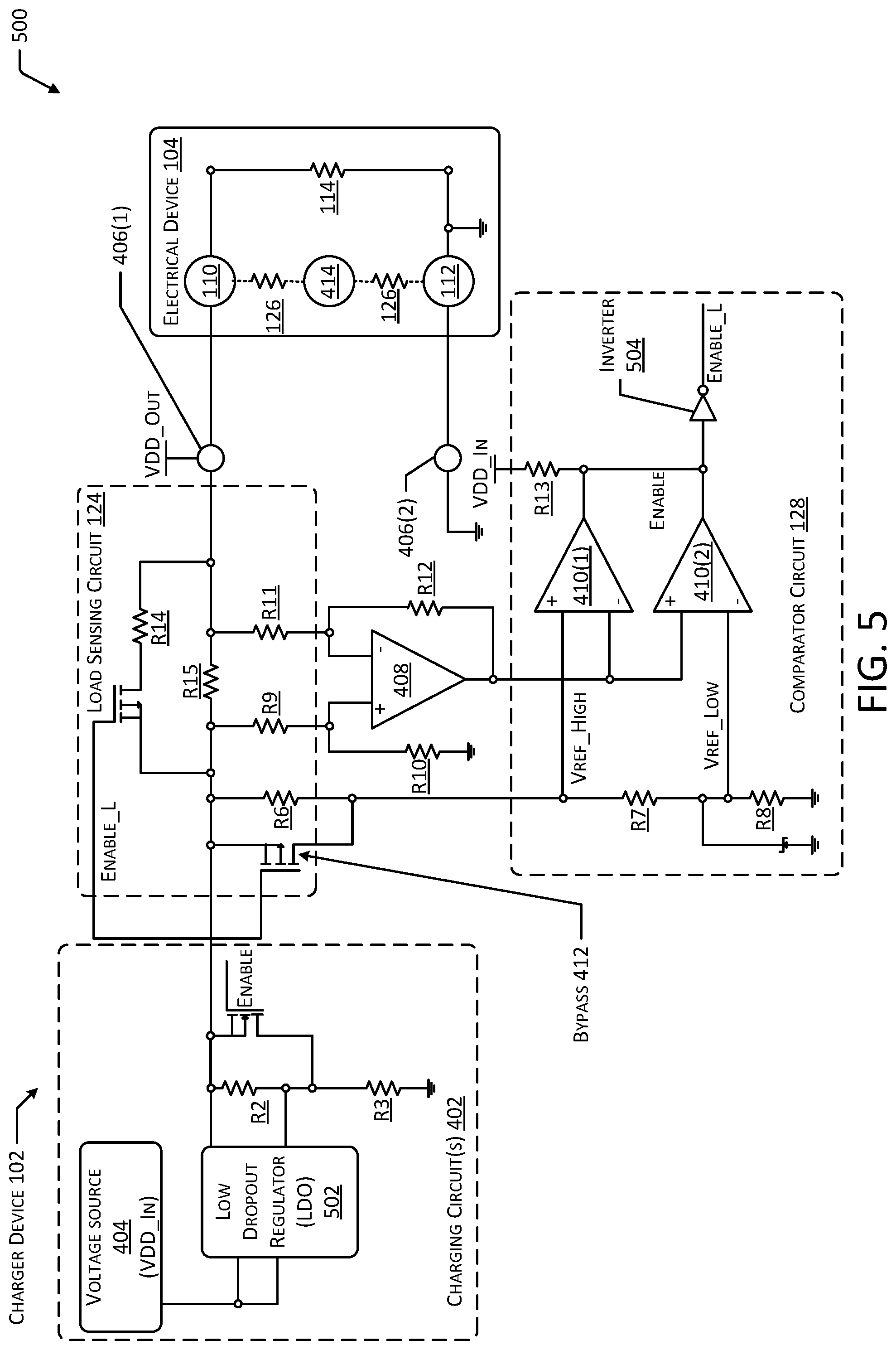 Patent US12316146 Figure 5 – Systems for controlling charging of electrical devices