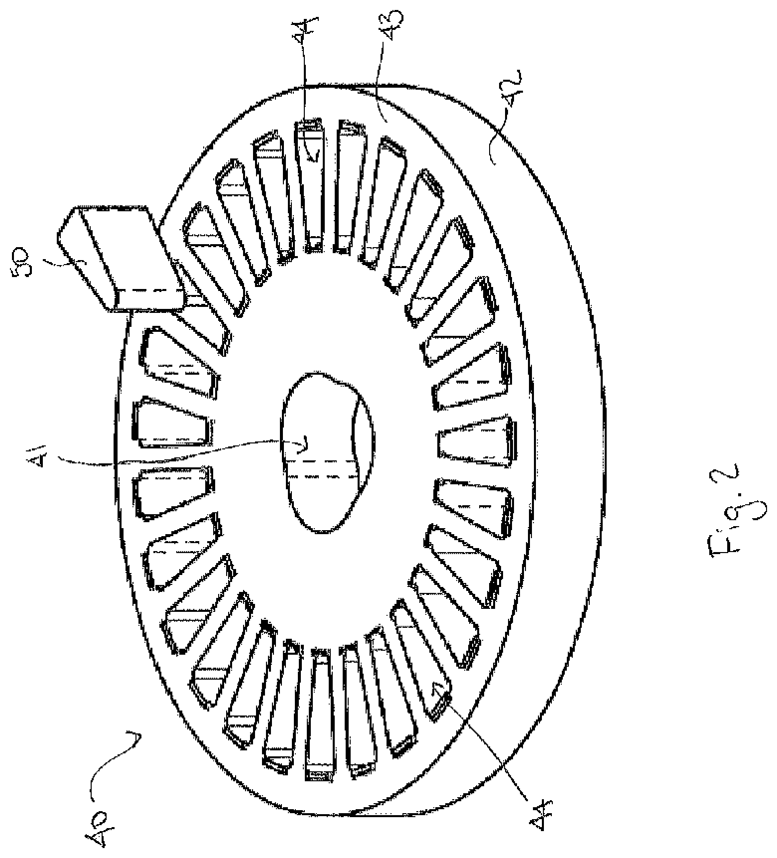 Patent US12316161 Figure 2 – Soft magnetic composite fixation within metal powder copper rotor