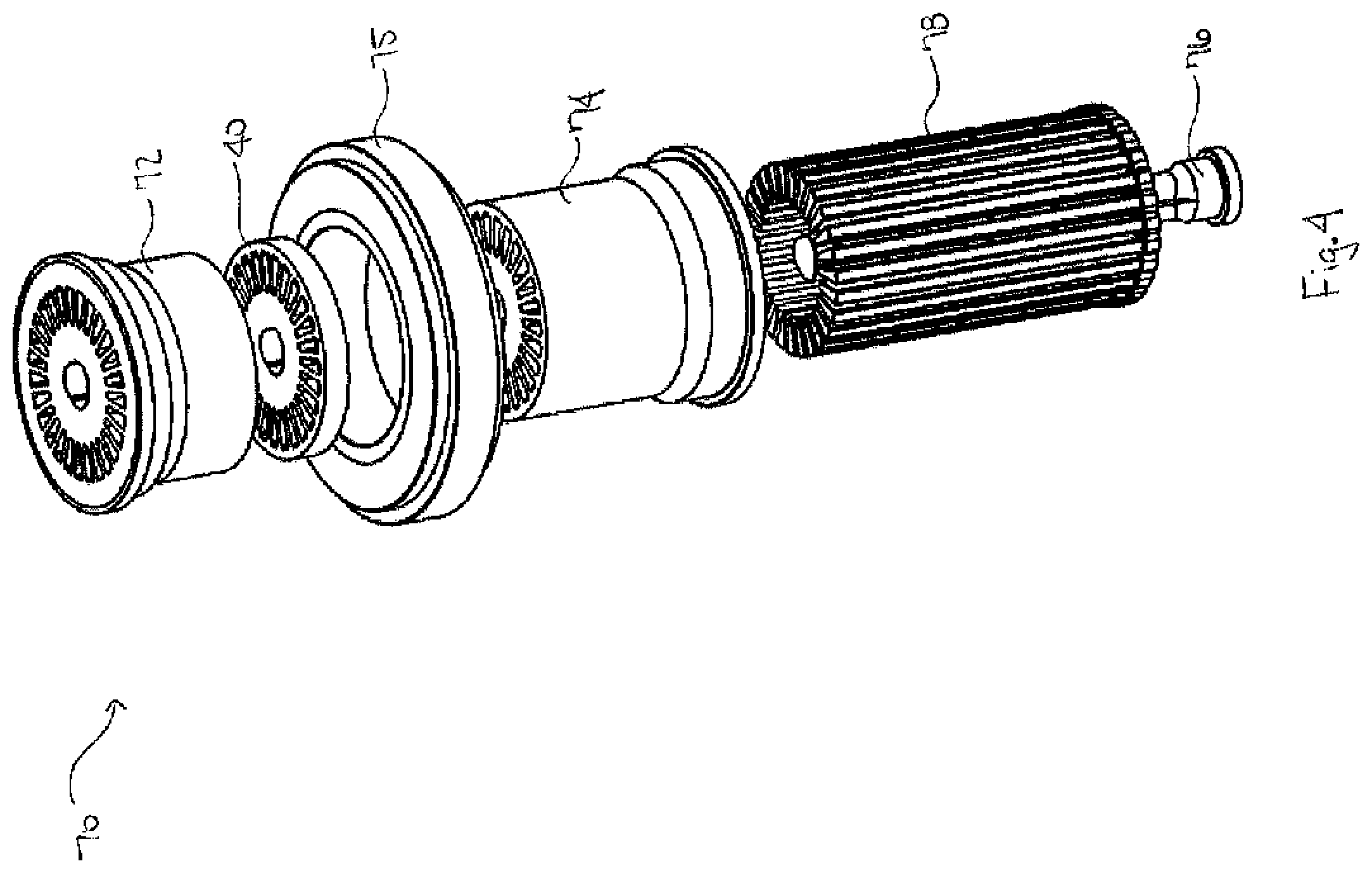 Patent US12316161 Figure 4 – Soft magnetic composite fixation within metal powder copper rotor