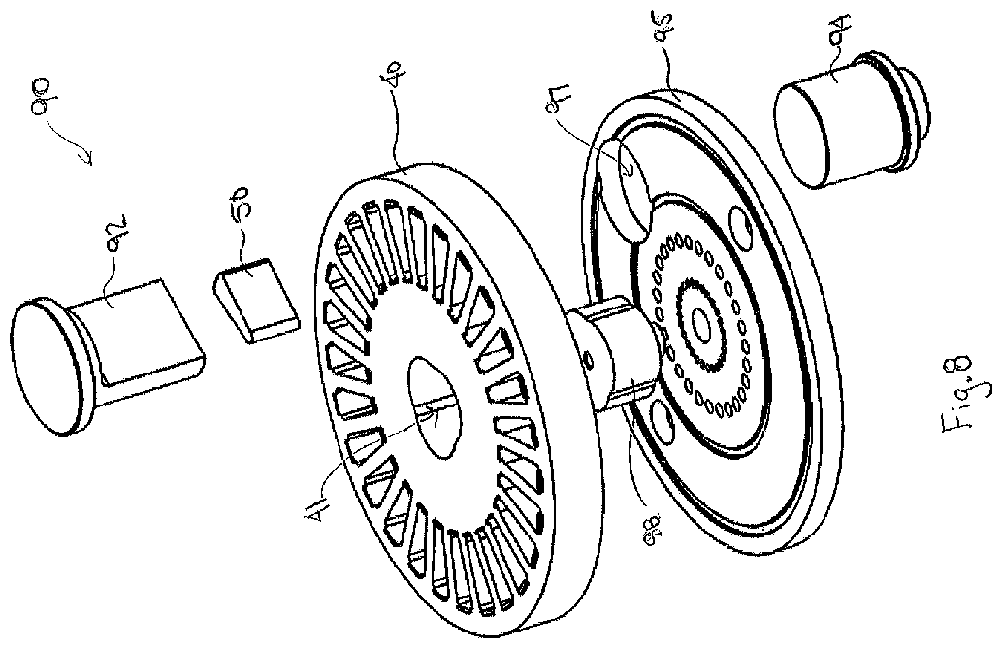 Patent US12316161 Figure 8 – Soft magnetic composite fixation within metal powder copper rotor