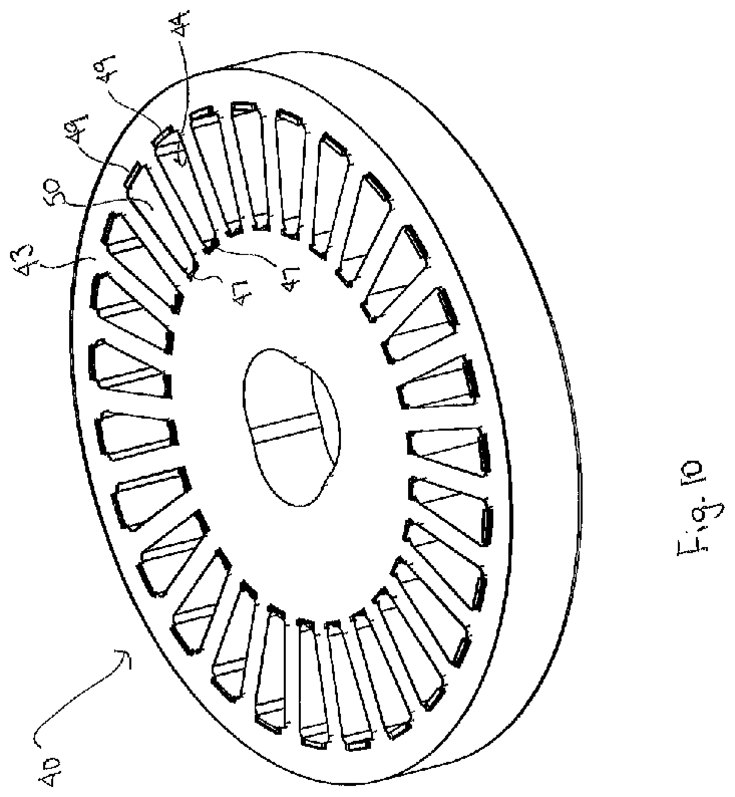 Patent US12316161 Figure 10 – Soft magnetic composite fixation within metal powder copper rotor
