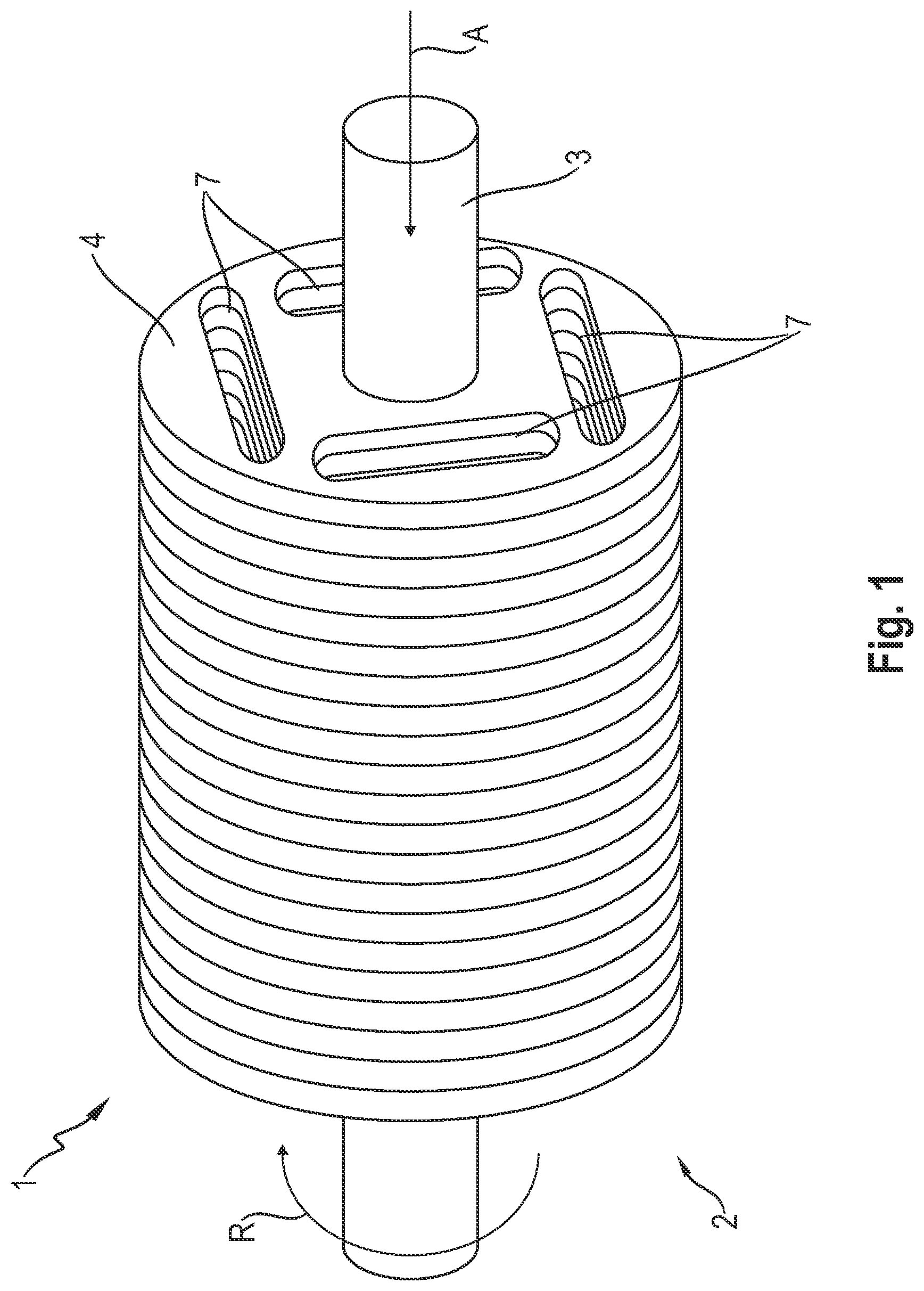 Patent US12316162 — Connection of a rotor shaft to a laminated core — Figure 1