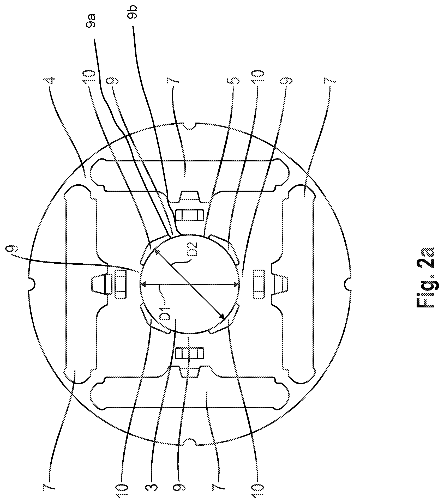 Patent US12316162 Figure 2 – Connection of a rotor shaft to a laminated core