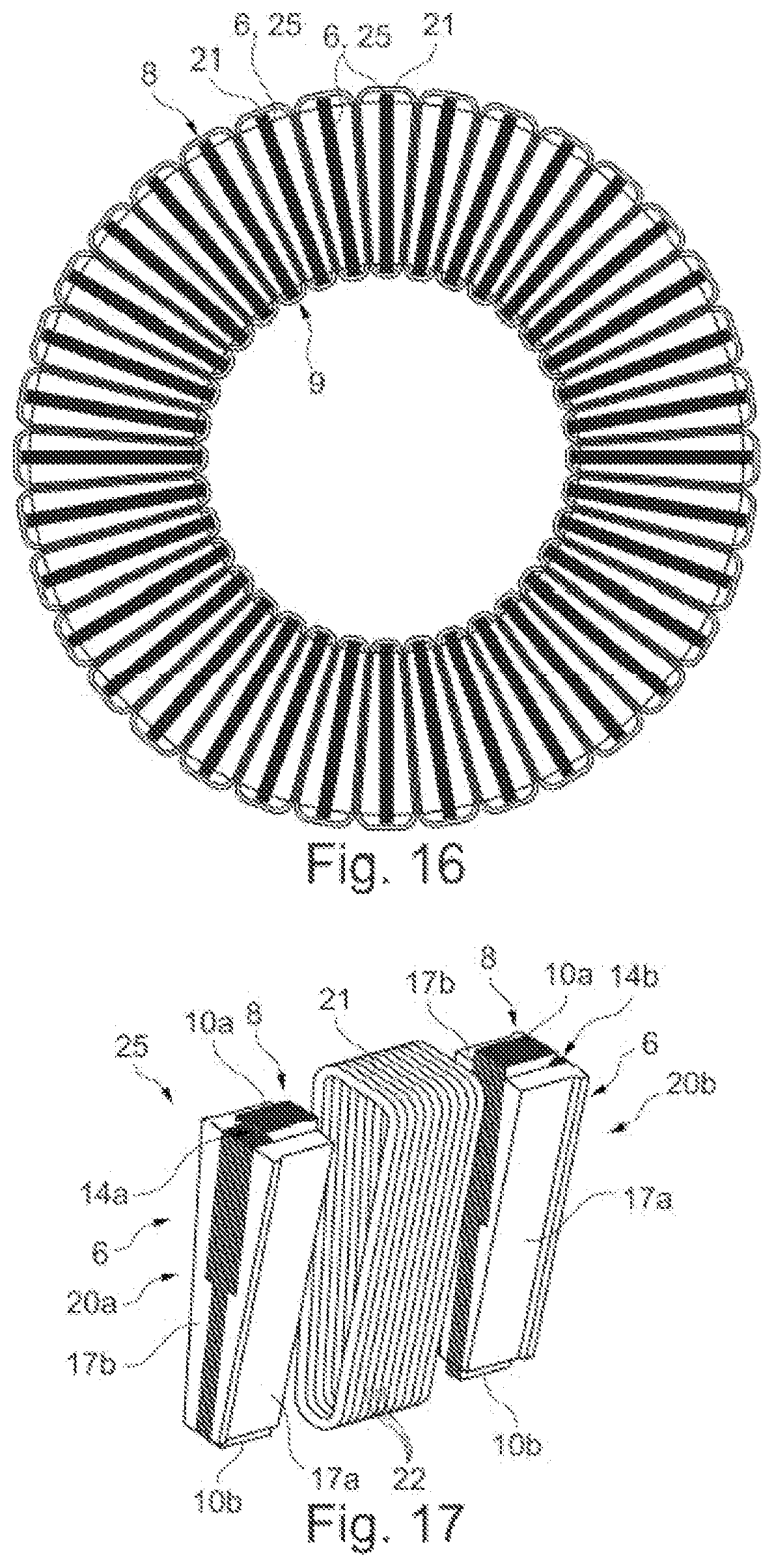 Patent US12316165 Figure 6 – Axial flux machine comprising mechanically fixed stator cores having radially extending sheet metal segments