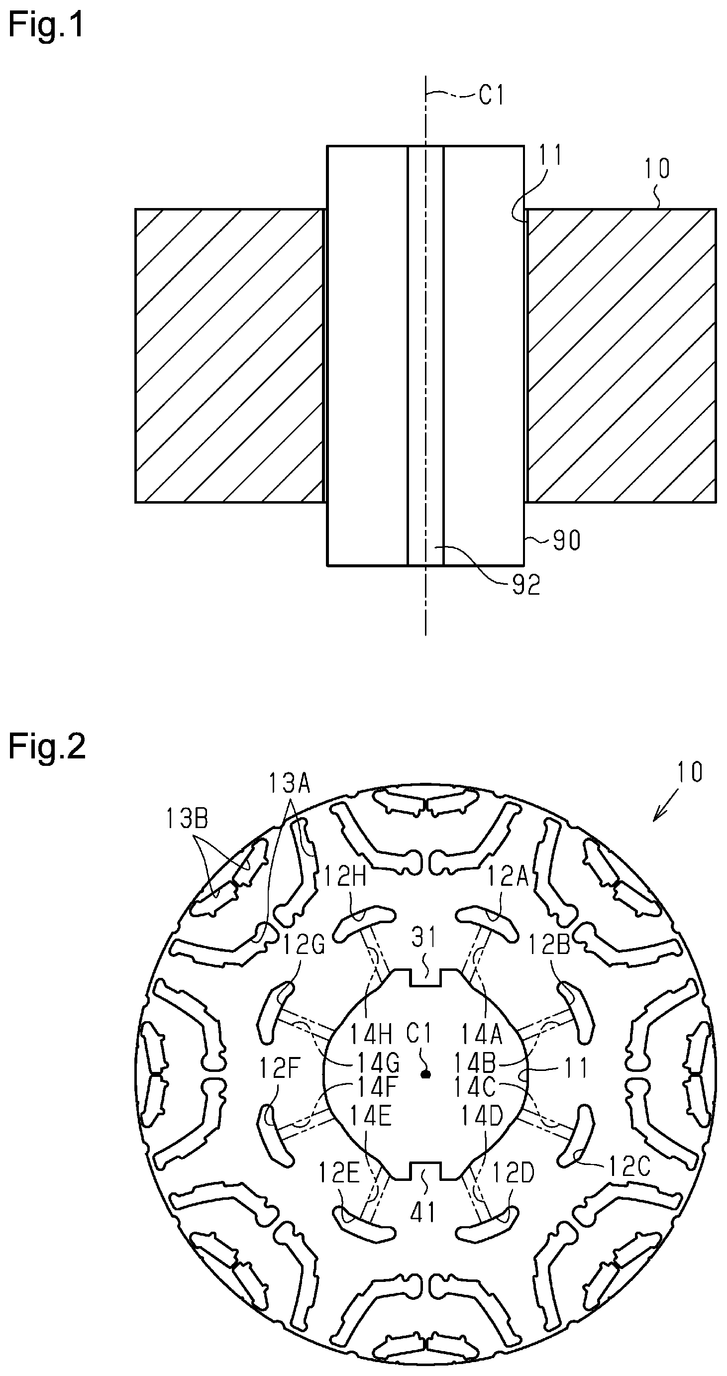Patent US12316167 Figure 1 – Rotor core