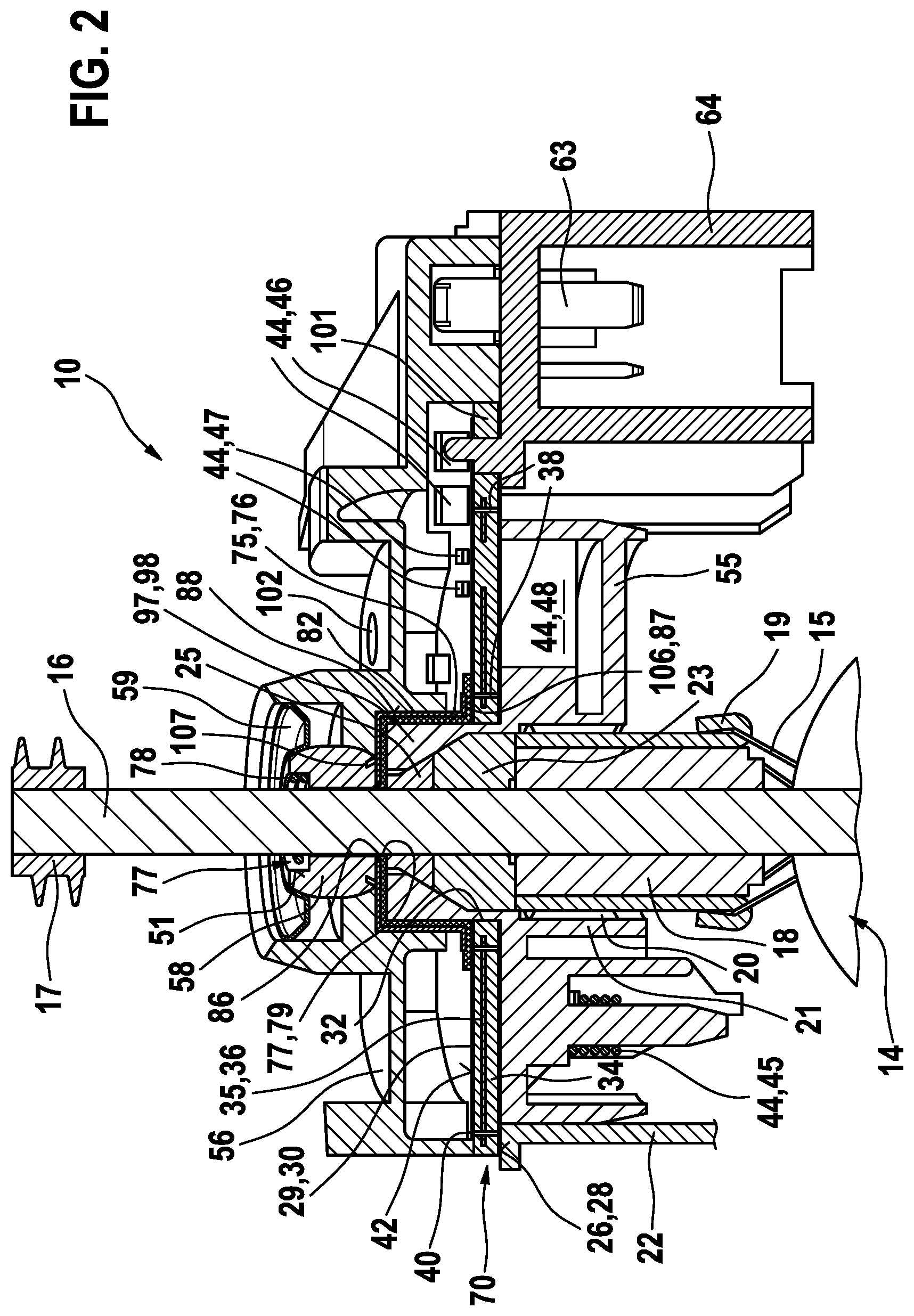 Patent US12316168 Figure 2 – Electric machine having an electric sliding contact