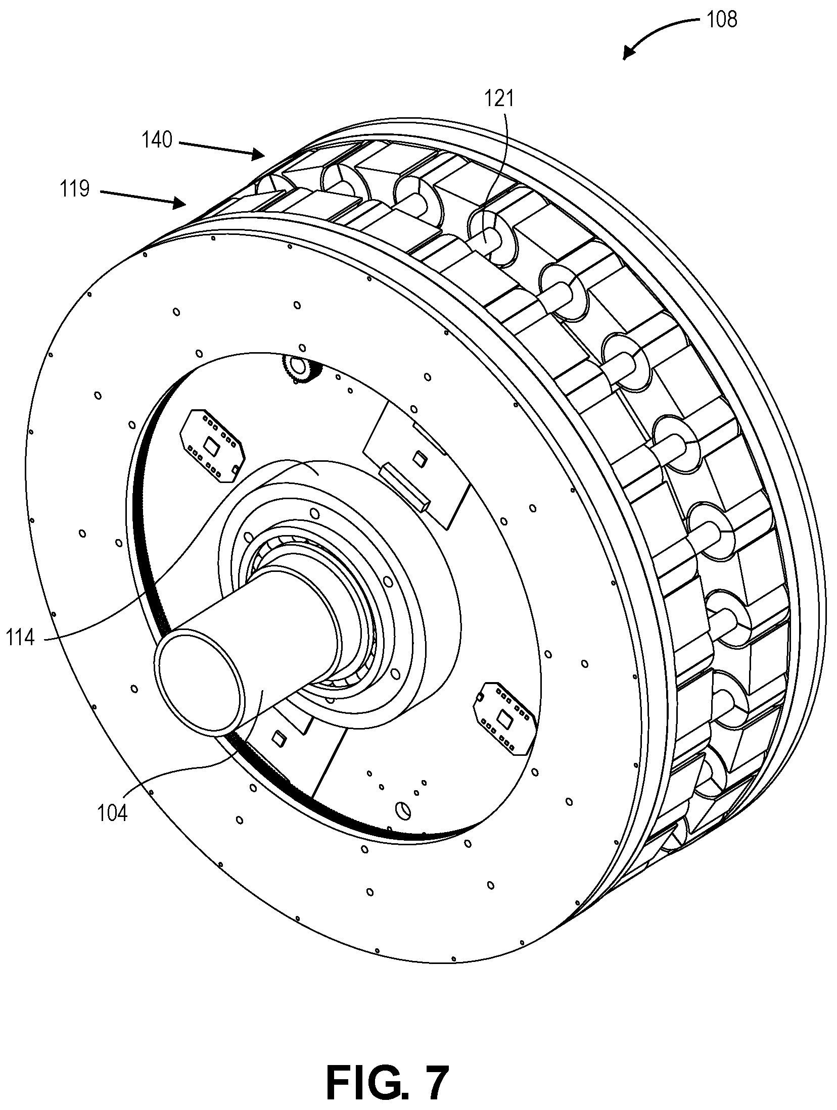 Patent US12316170 Figure 7 – Variable torque generation electric machine employing tunable halbach magnet array