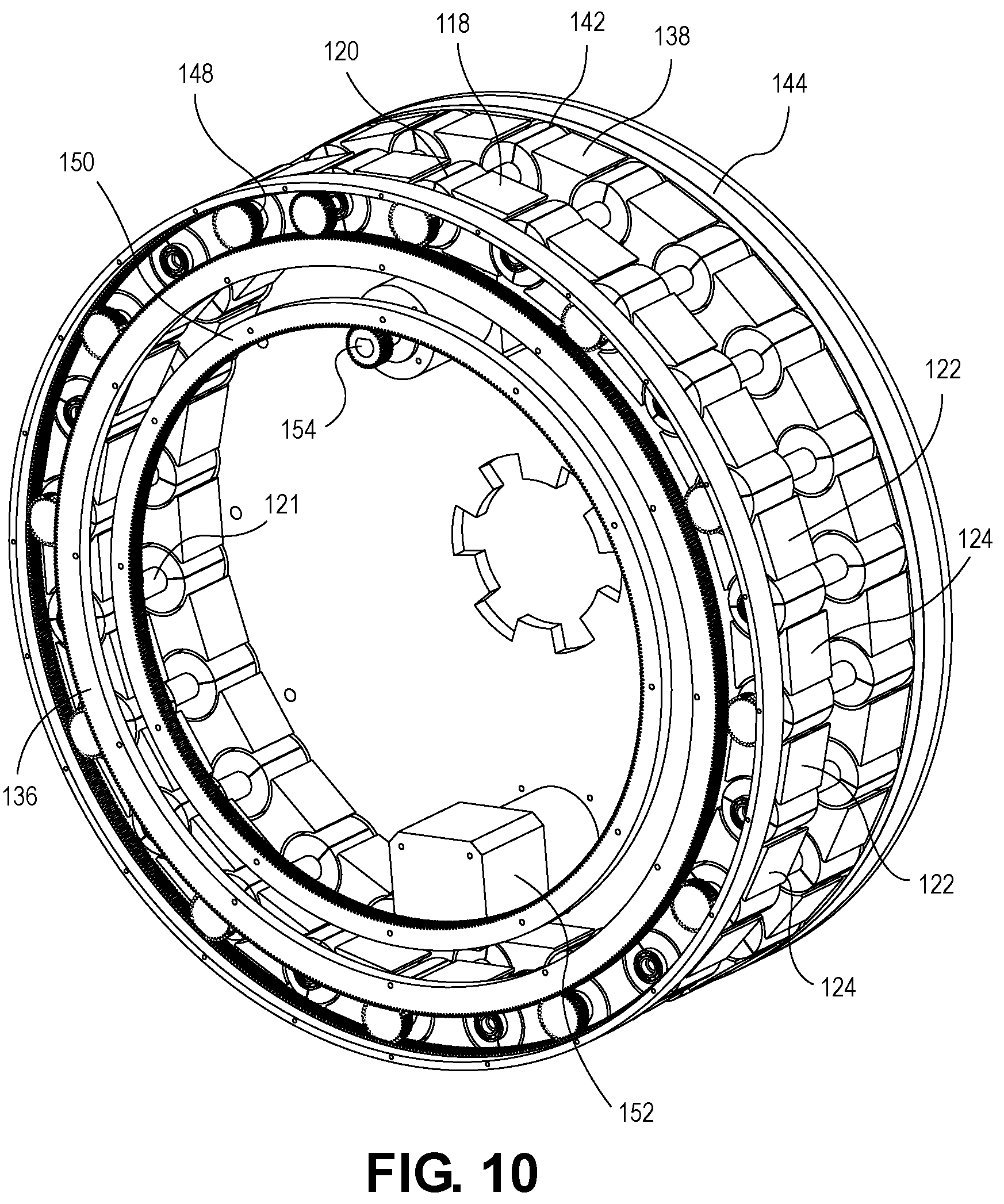 Patent US12316170 Figure 10 – Variable torque generation electric machine employing tunable halbach magnet array