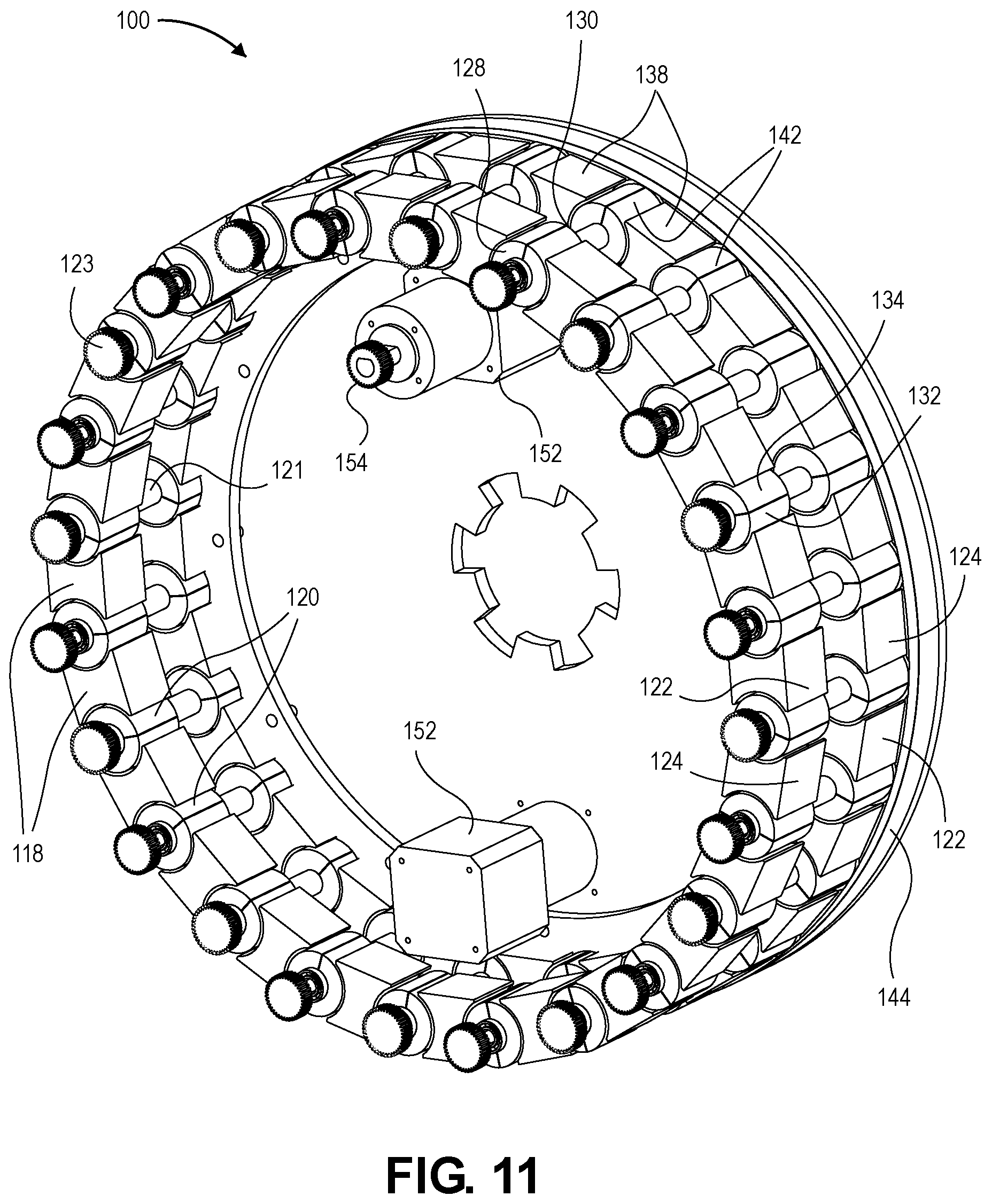 Patent US12316170 Figure 11 – Variable torque generation electric machine employing tunable halbach magnet array