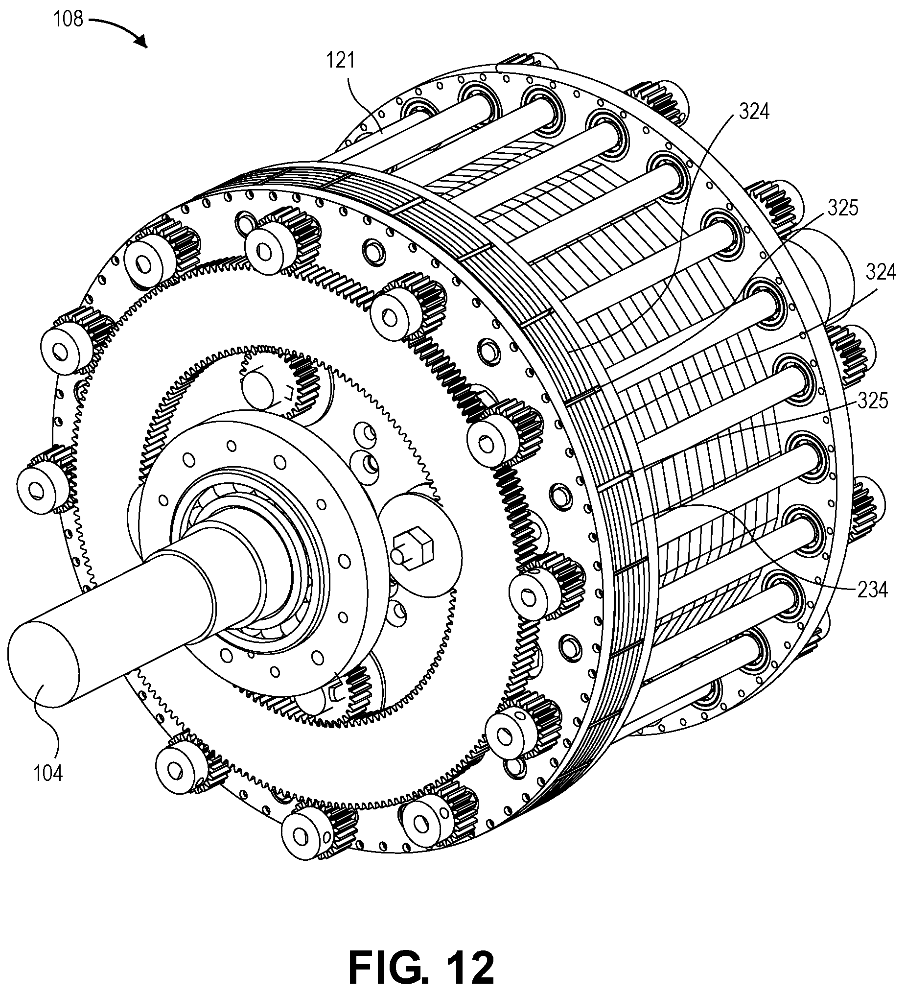 Patent US12316170 Figure 12 – Variable torque generation electric machine employing tunable halbach magnet array