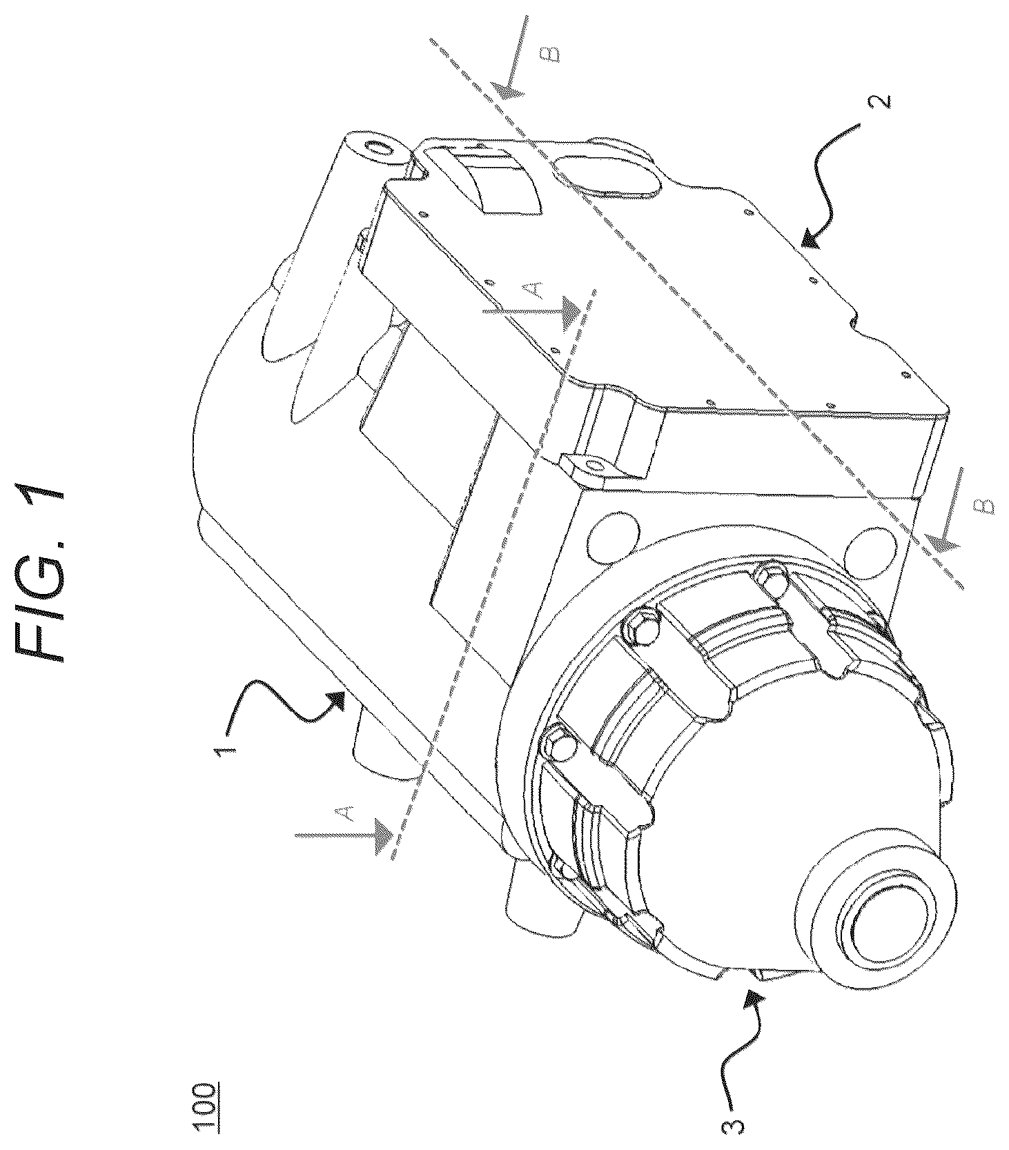Patent US12316171 — Inverter integrated motor — Figure 1