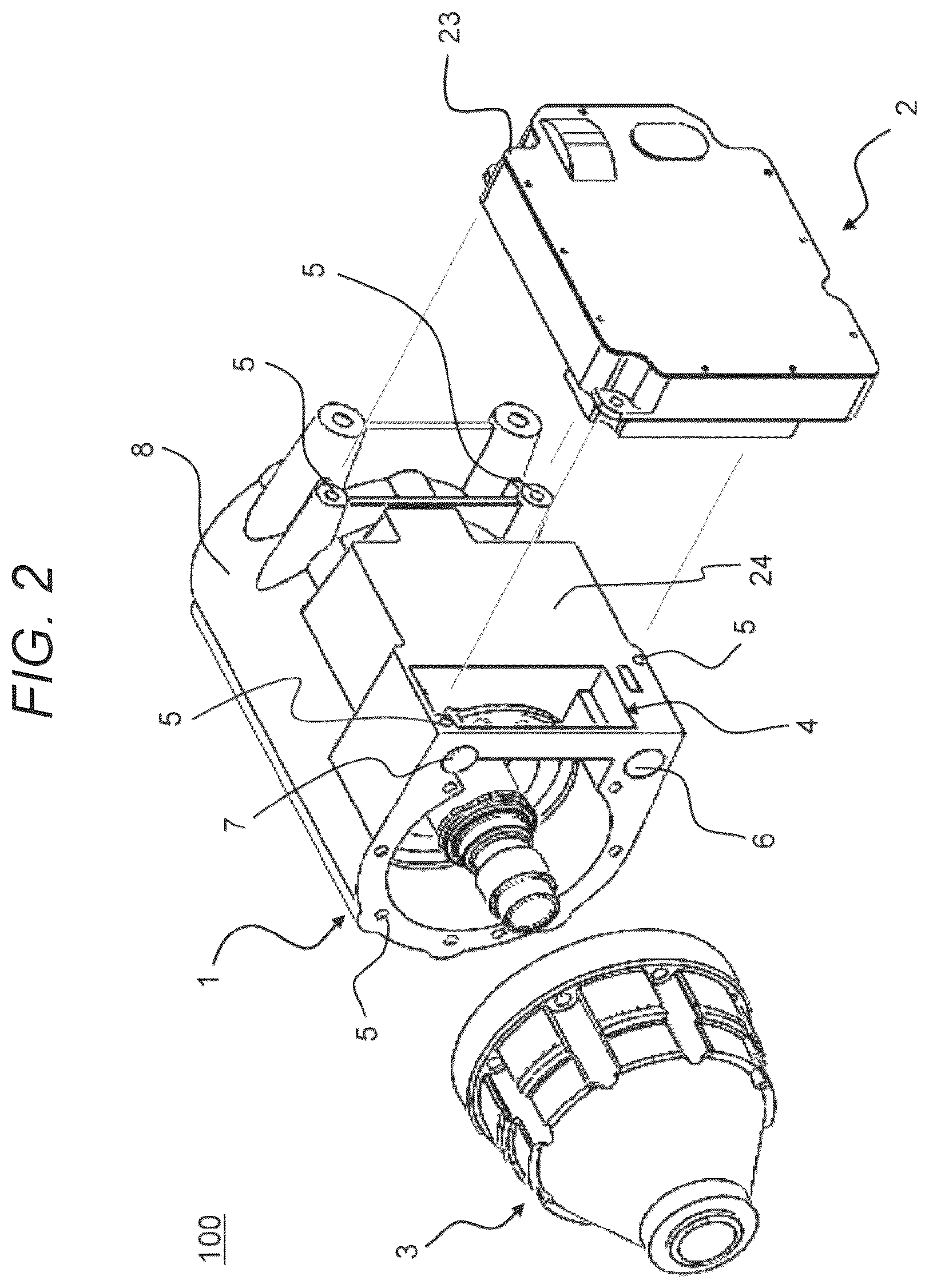 Patent US12316171 Figure 2 – Inverter integrated motor