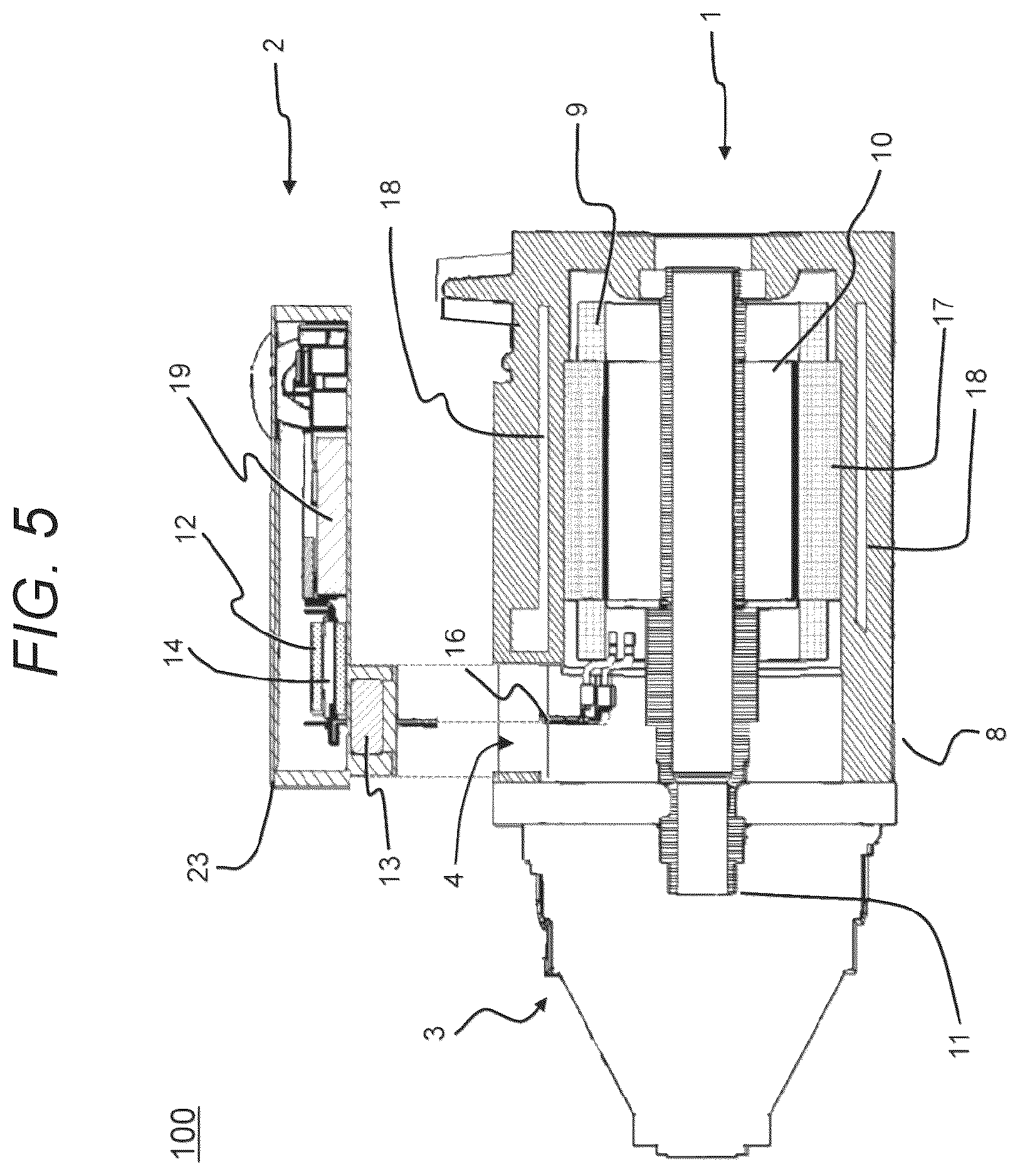 Patent US12316171 Figure 5 – Inverter integrated motor