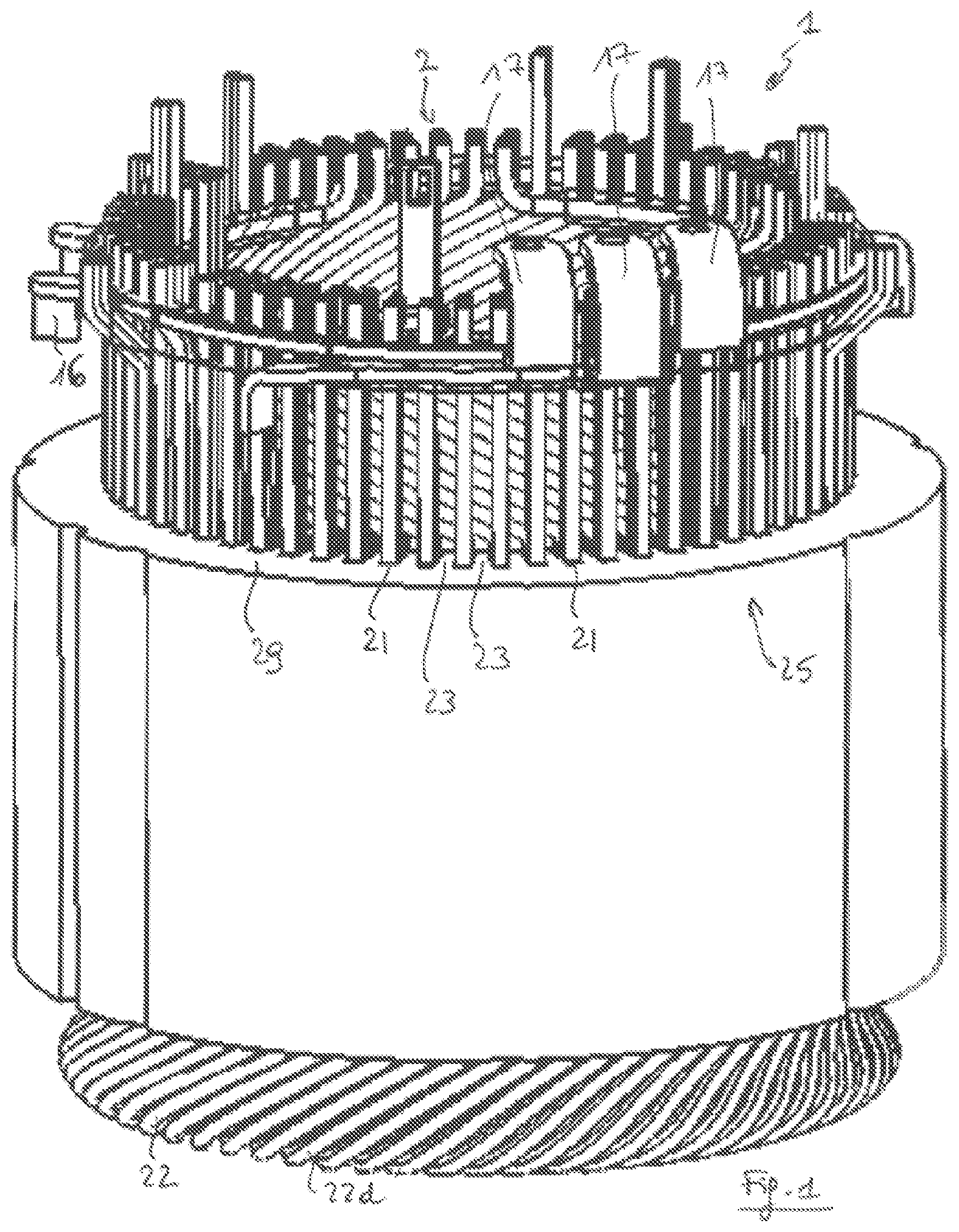 Patent US12316180 — Rotary electric machine stator with asymmetric winding — Figure 1