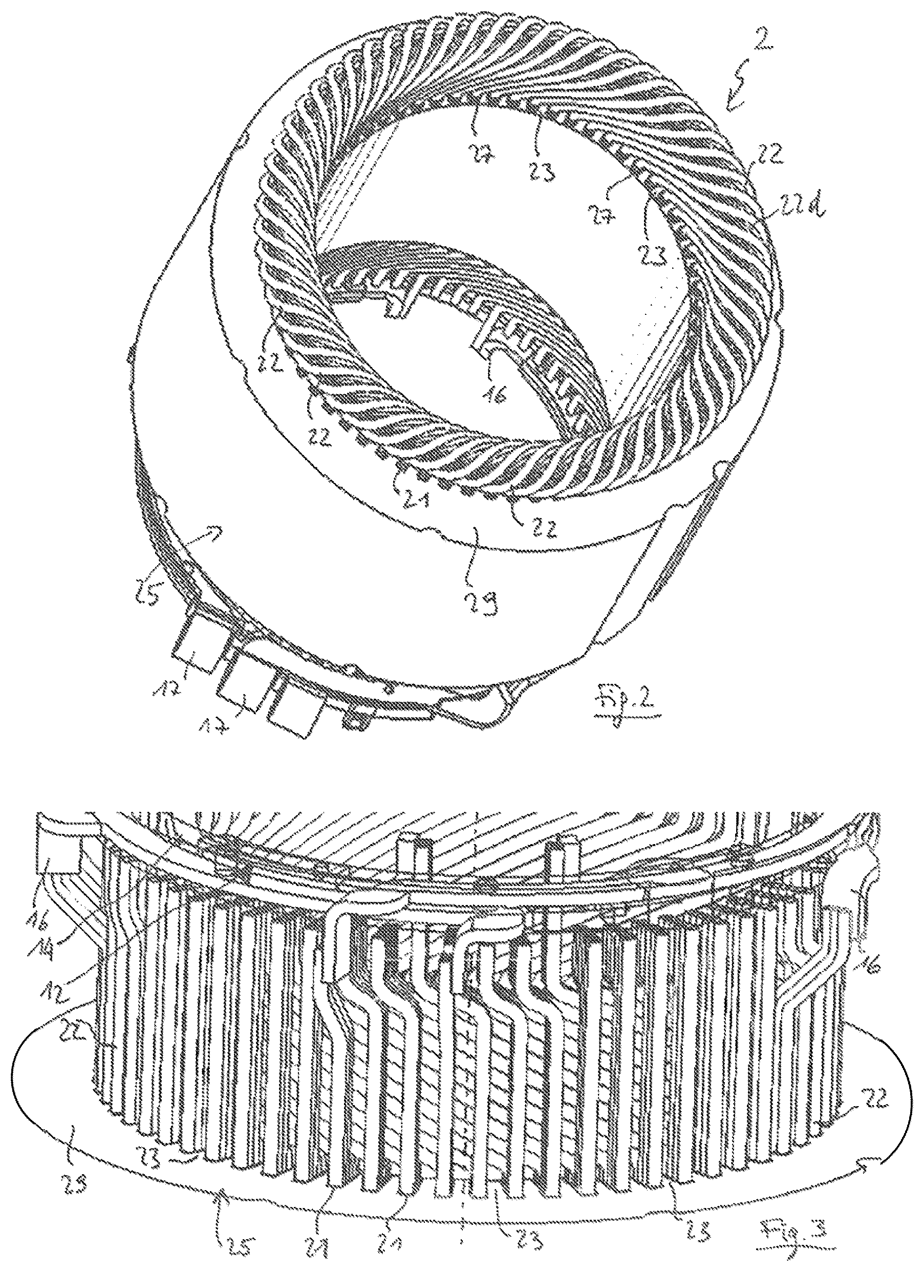 Patent US12316180 Figure 2 – Rotary electric machine stator with asymmetric winding