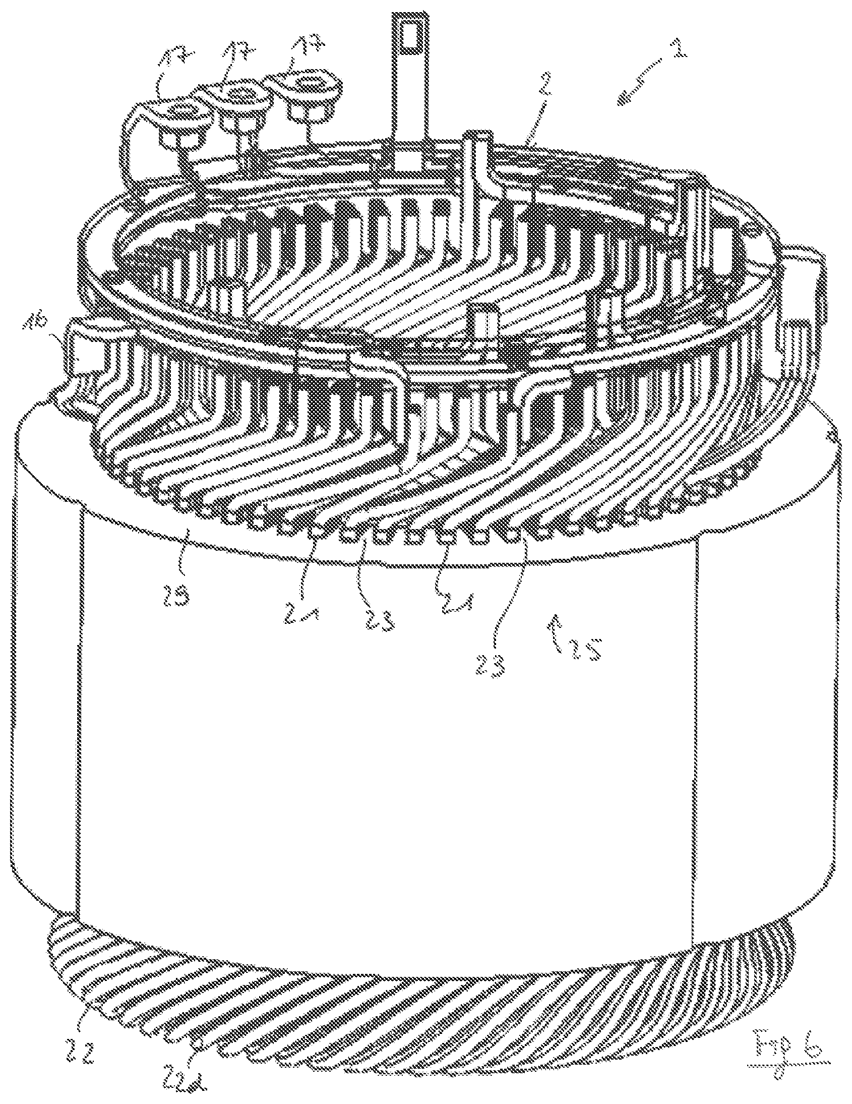 Patent US12316180 Figure 7 – Rotary electric machine stator with asymmetric winding