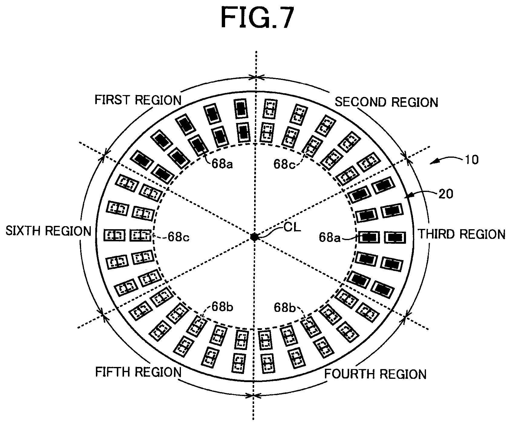 Patent US12316181 Figure 7 – Stator for rotary electric machine