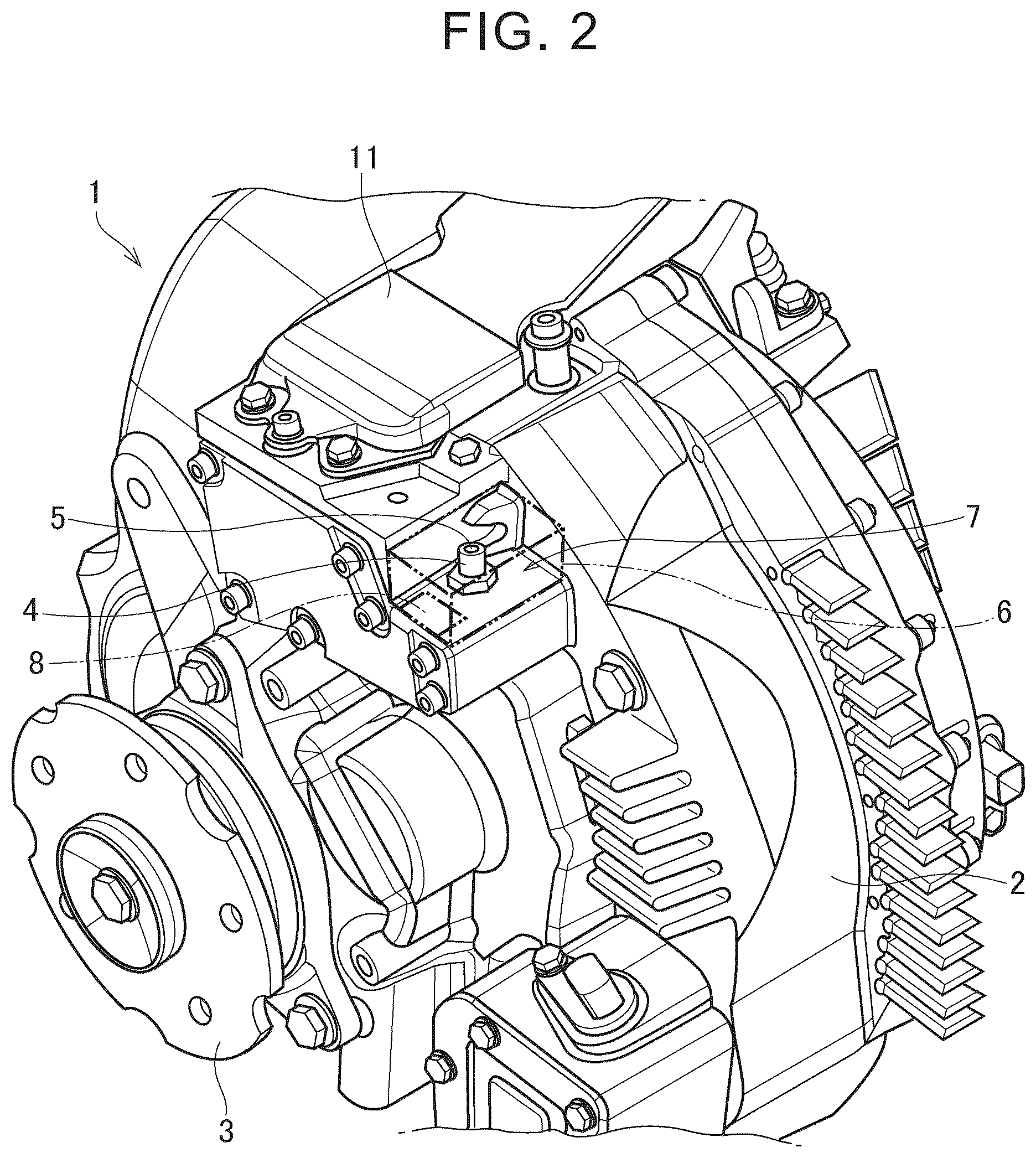 Patent US12316190 Figure 2 – Case structure of in-wheel motor