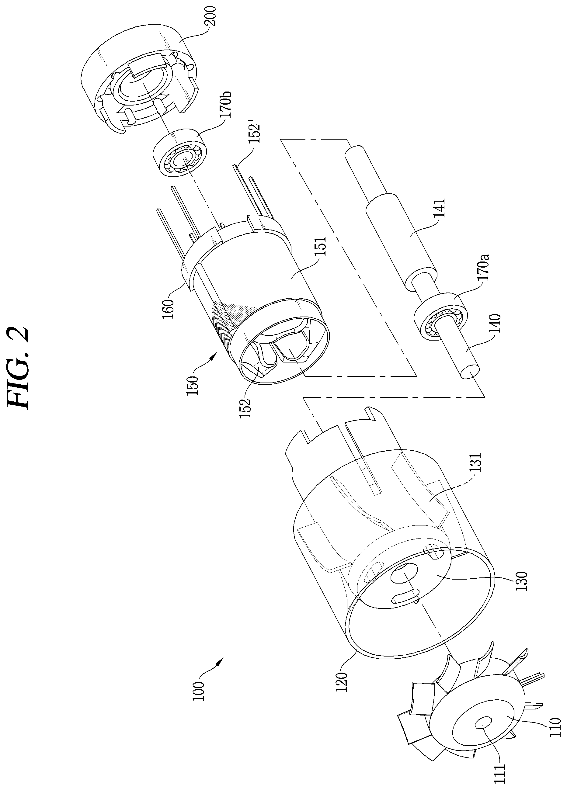 Patent US12316191 Figure 2 – Fan motor