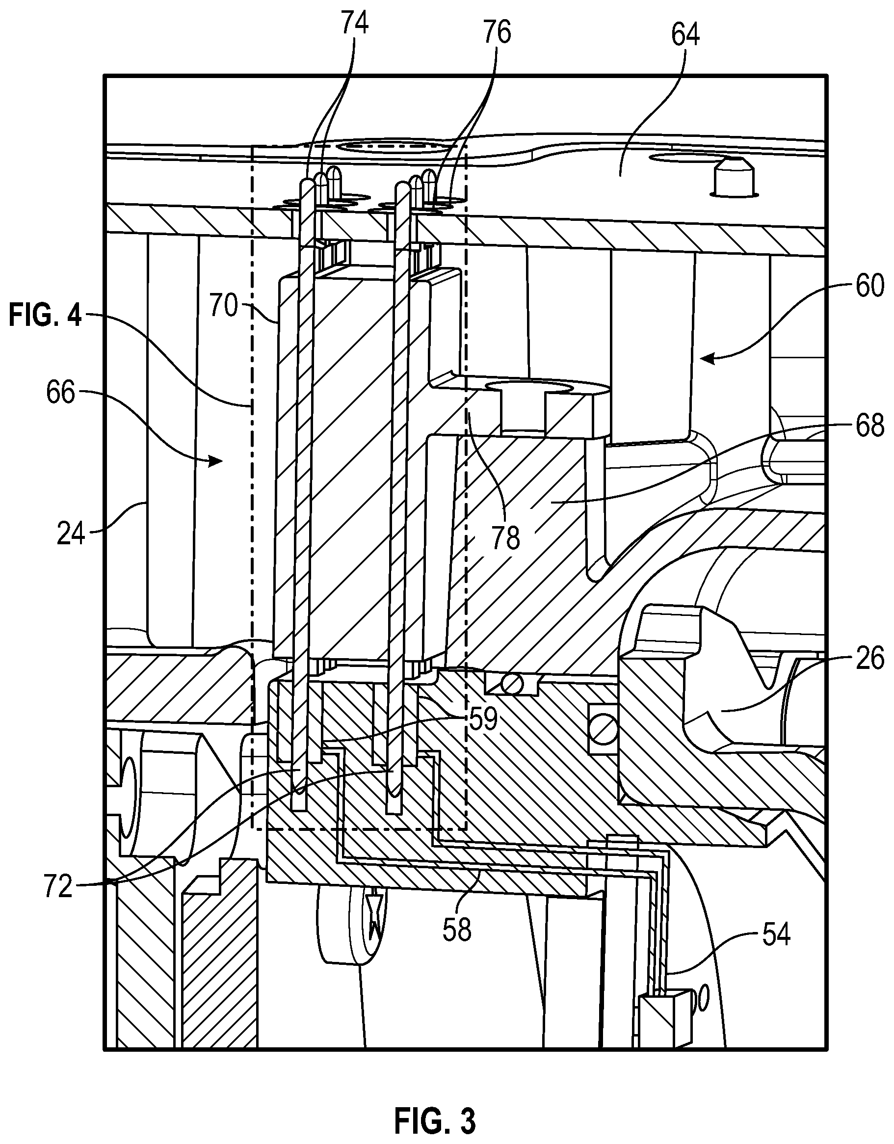 Patent US12316192 Figure 3 – Connection adapter for multiple PCBs in actuator
