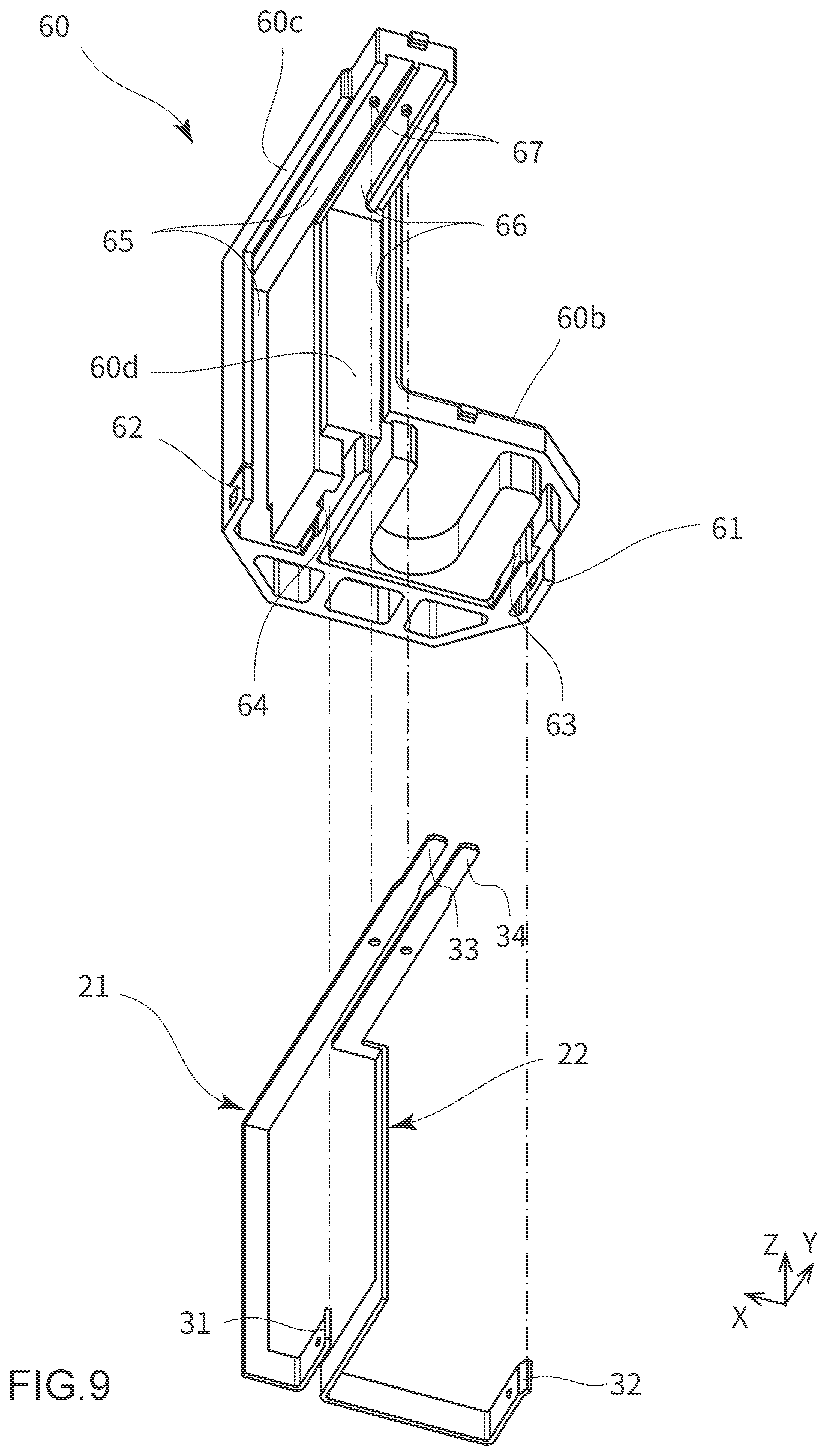 Patent US12316193 Figure 9 – Rotary apparatus, attaching structure of rotary apparatus, and connecting structure of rotary apparatus and external connector