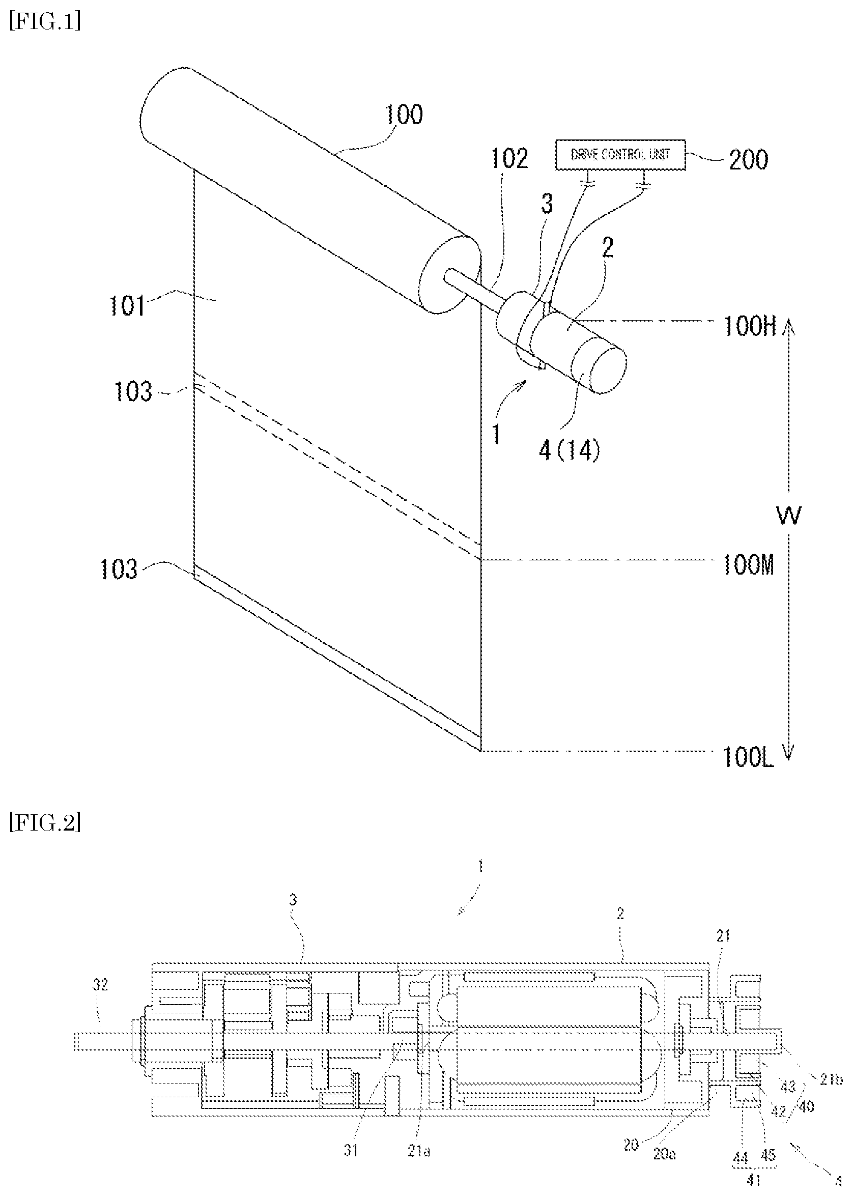 Patent US12316195 Figure 1 – Geared motor drive control mechanism