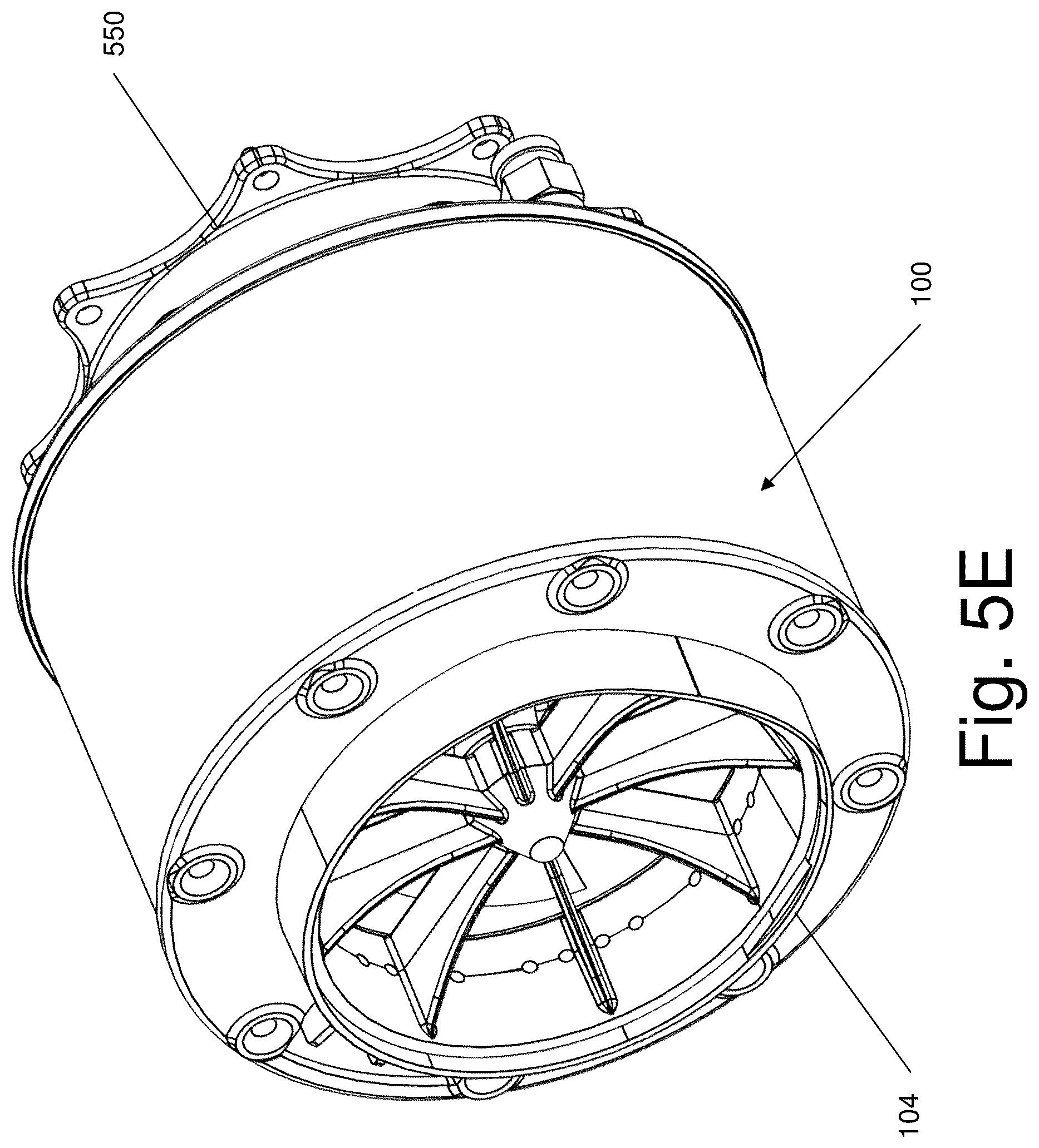 Patent US12316196 Figure 16 – Caseless electric motor with a stationary shaft for marine environments