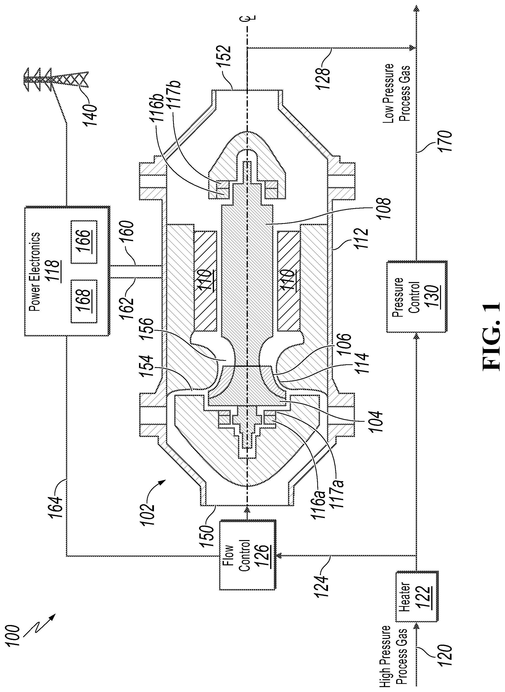 Patent US12316197 Figure 1 – Brake resistor design for controlling rotor speed during generator shutdown sequence