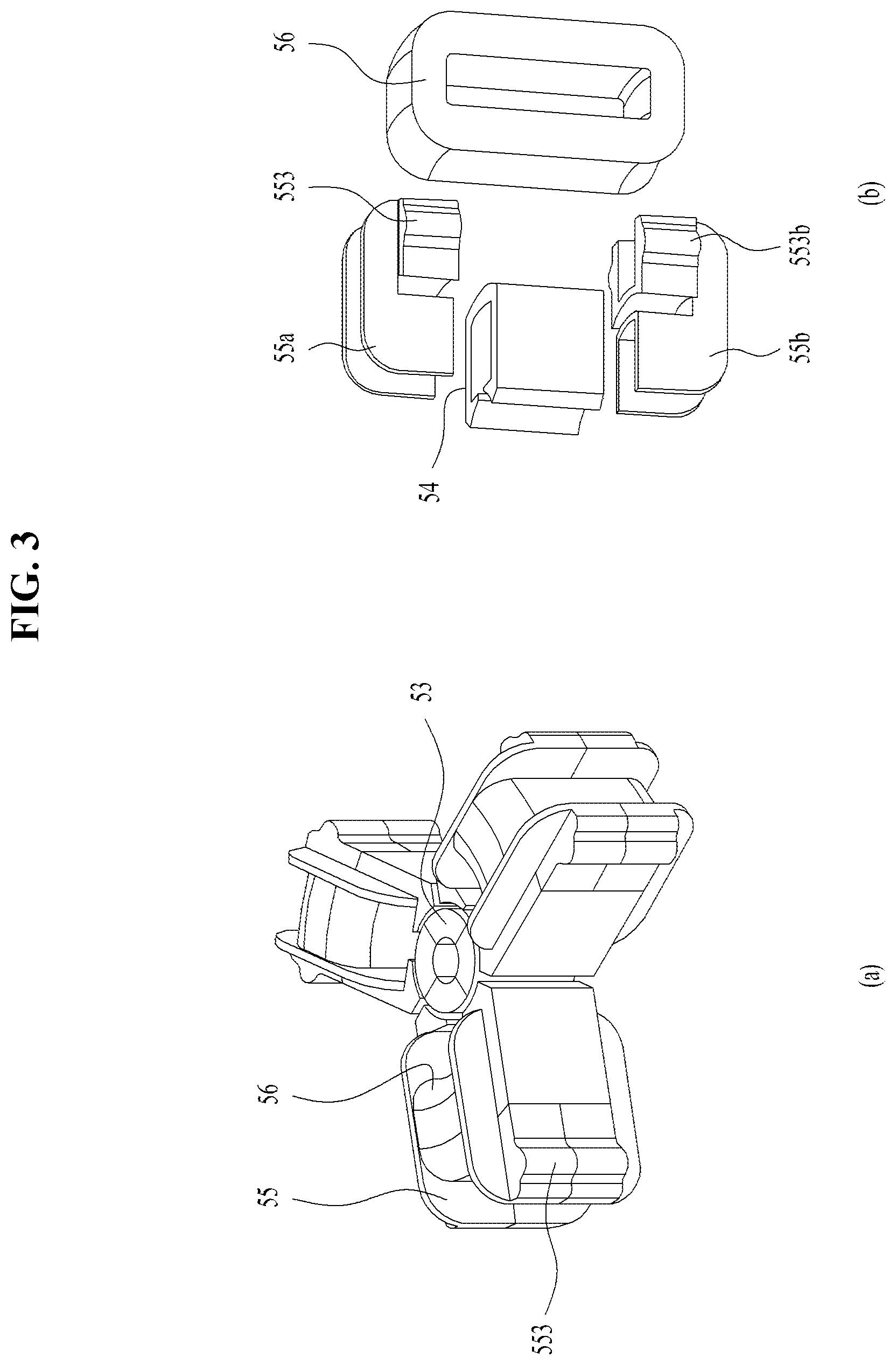 Patent US12316200 Figure 3 – Fan motor assembly with stator core supports