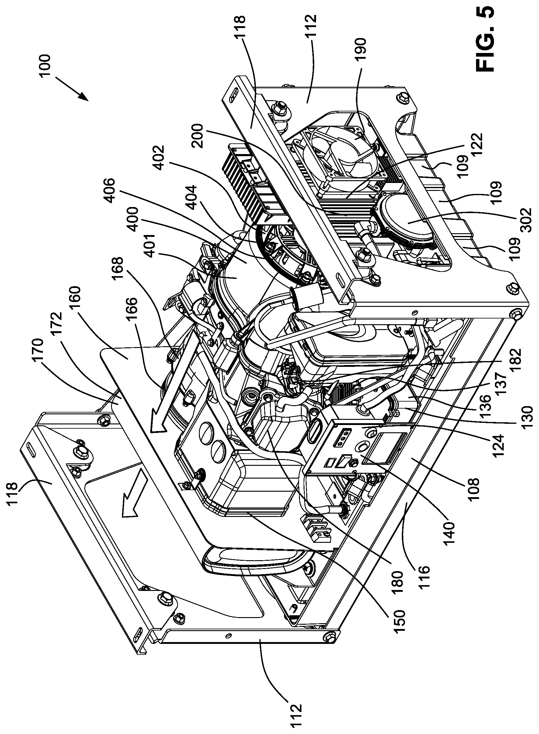 Patent US12316201 Figure 5 – Ventilation for electric generator system