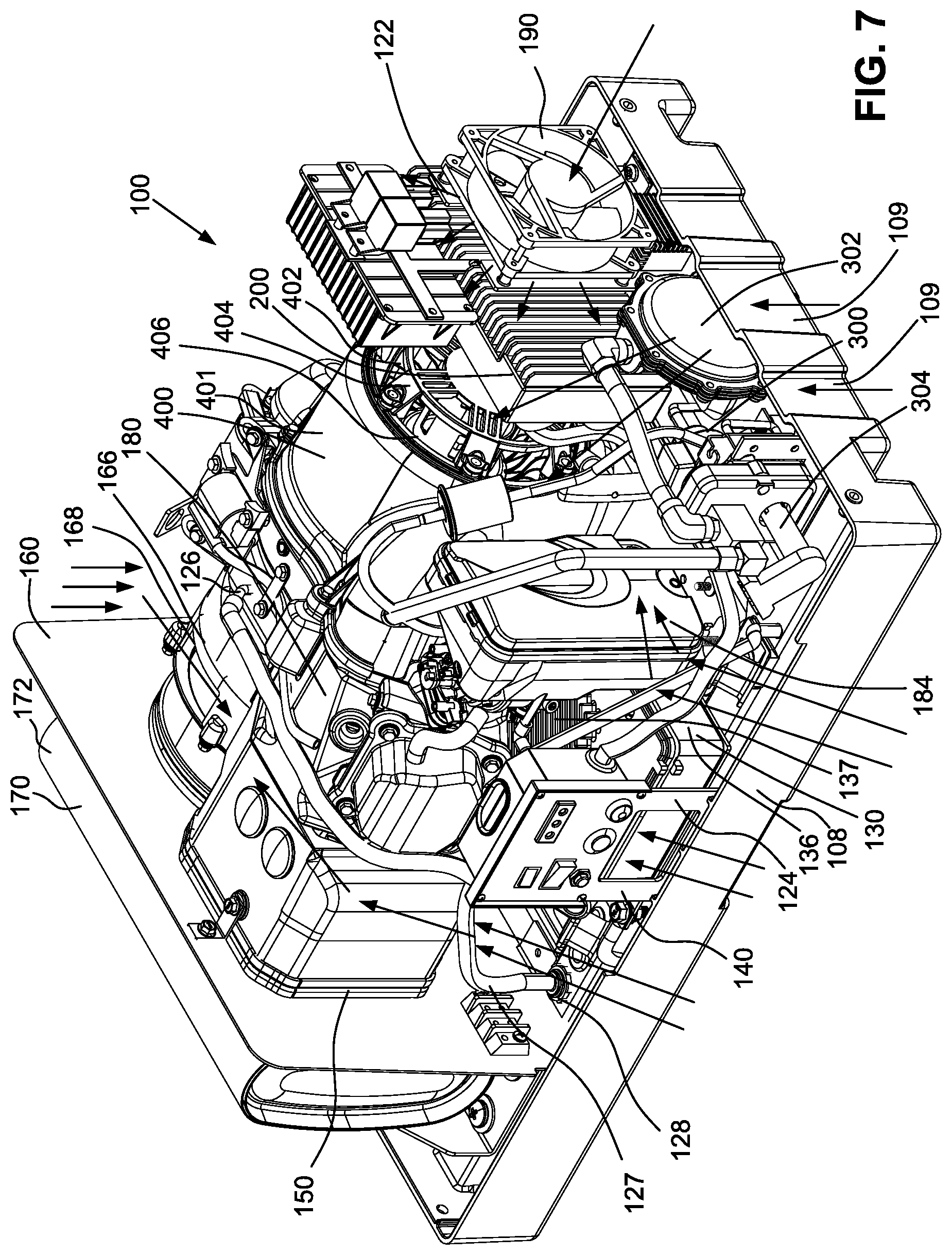 Patent US12316201 Figure 7 – Ventilation for electric generator system