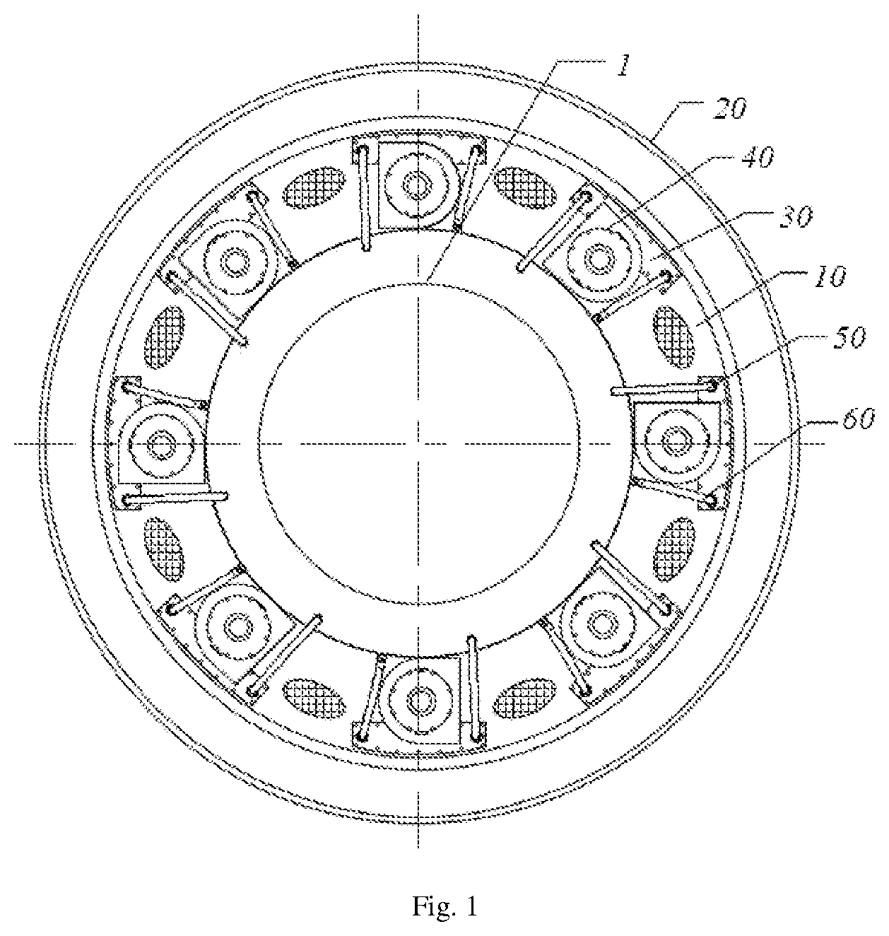 Patent US12316202 Figure 1 – Cooling system, electric motor and wind-power electric generator set