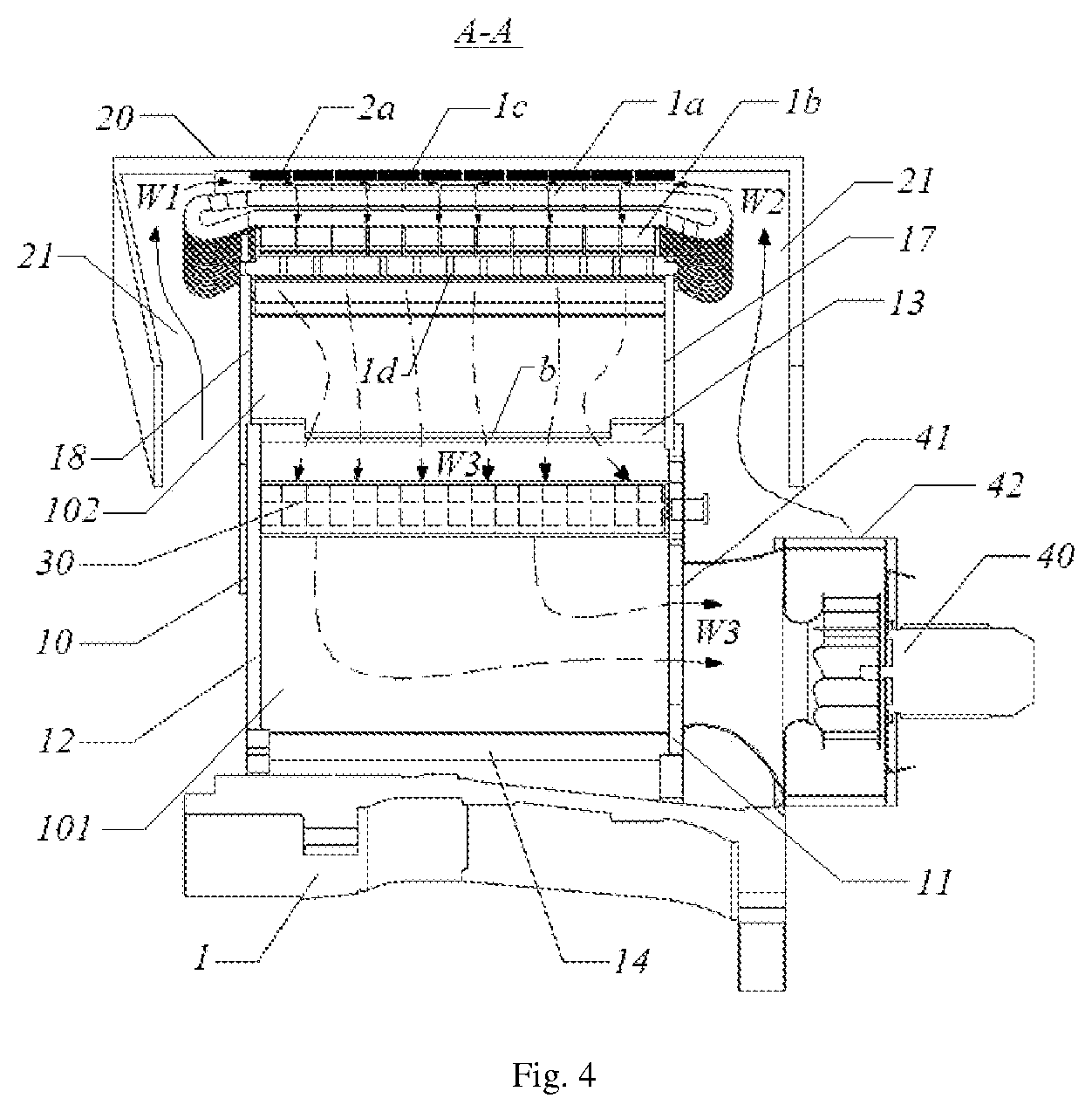 Patent US12316202 Figure 4 – Cooling system, electric motor and wind-power electric generator set