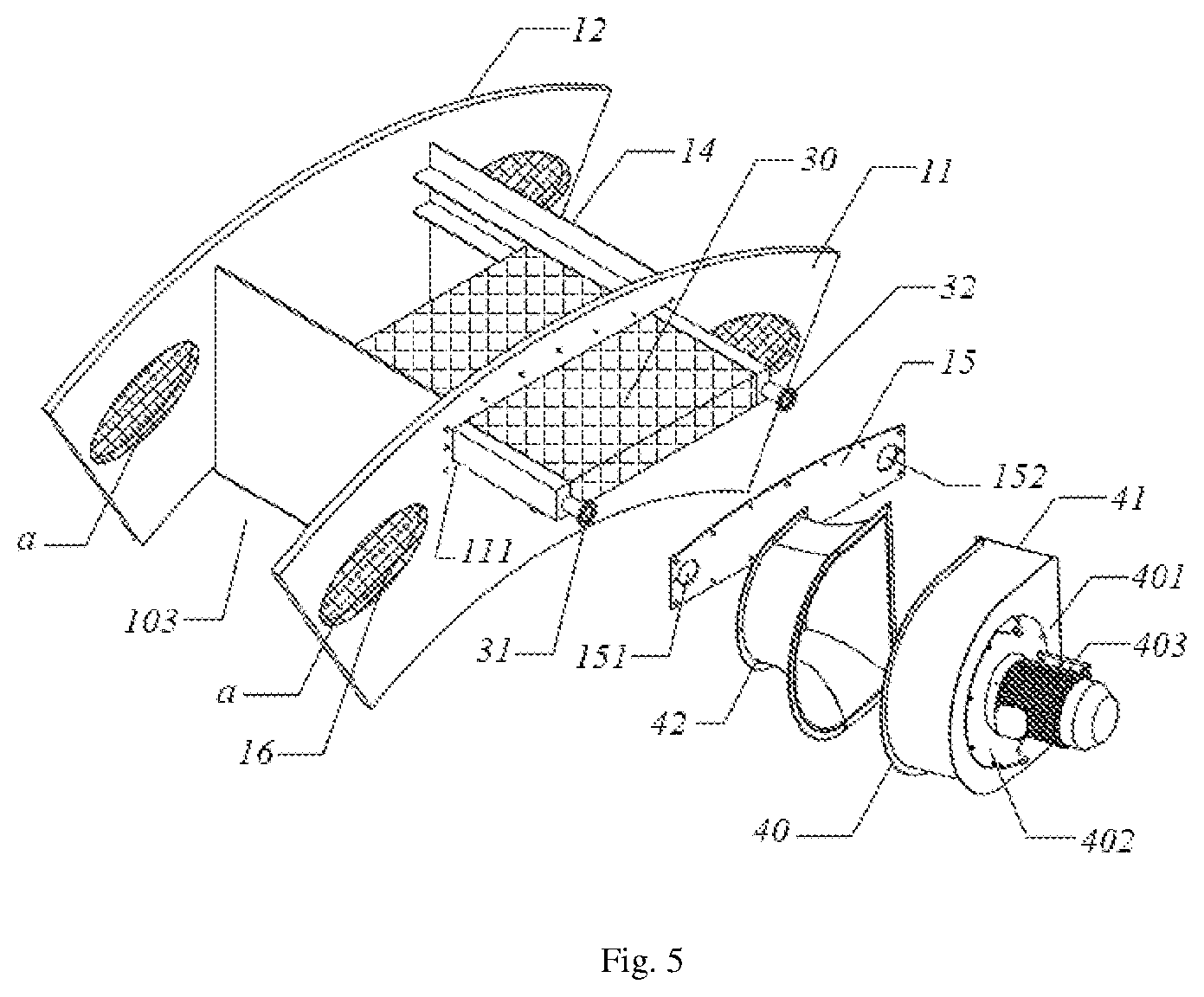 Patent US12316202 Figure 5 – Cooling system, electric motor and wind-power electric generator set