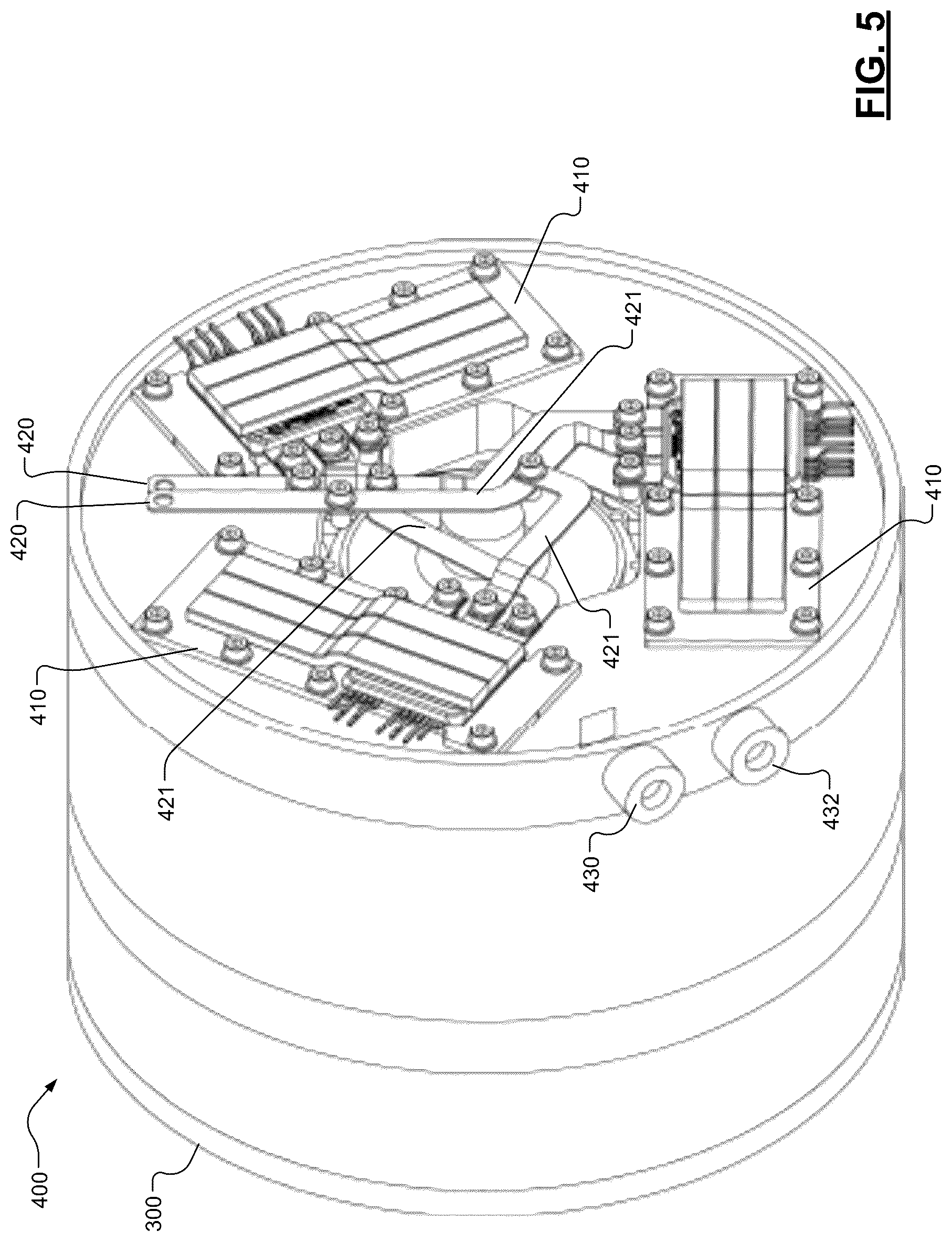 Patent US12316203 Figure 5 – Axial flux motor assemblies with integrated power electronics and double-sided cooling