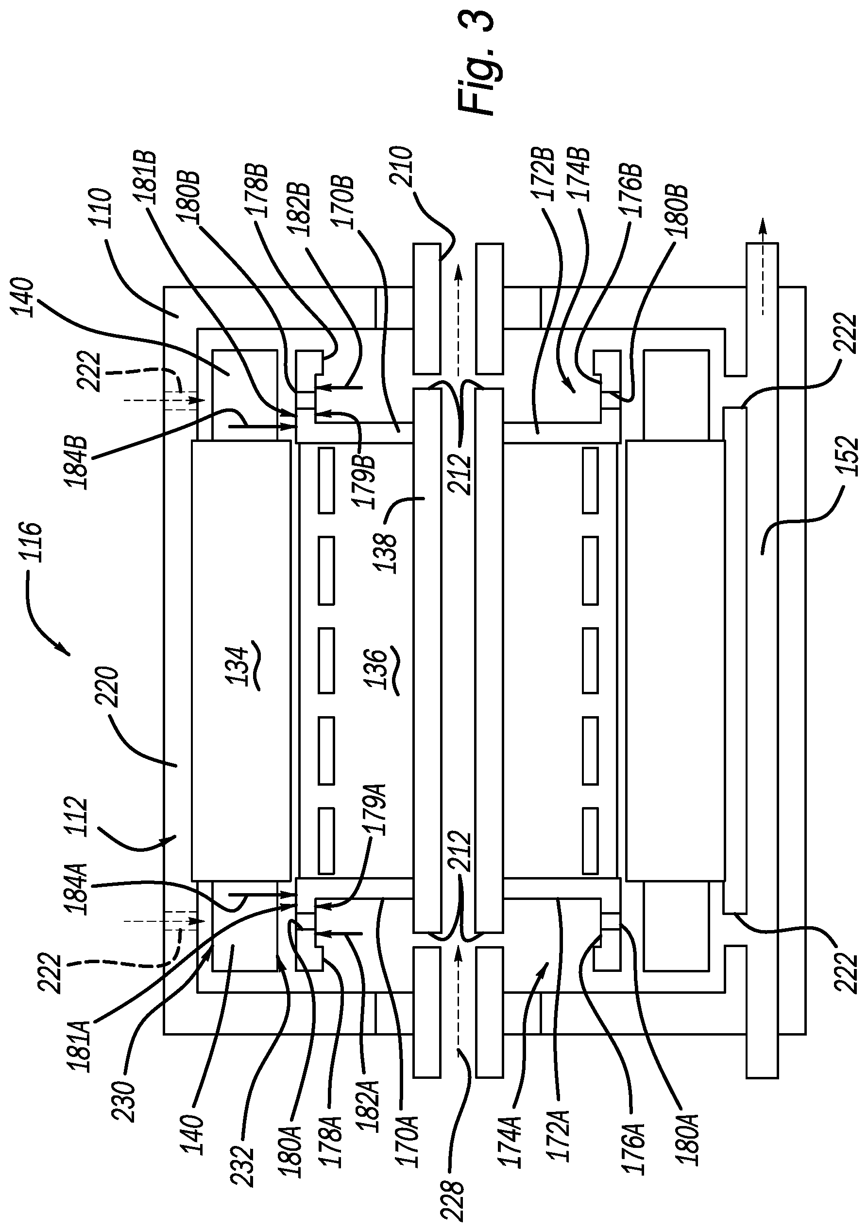 Patent US12316205 Figure 3 – Rotor overhang design for direct oil cooling of electric machines